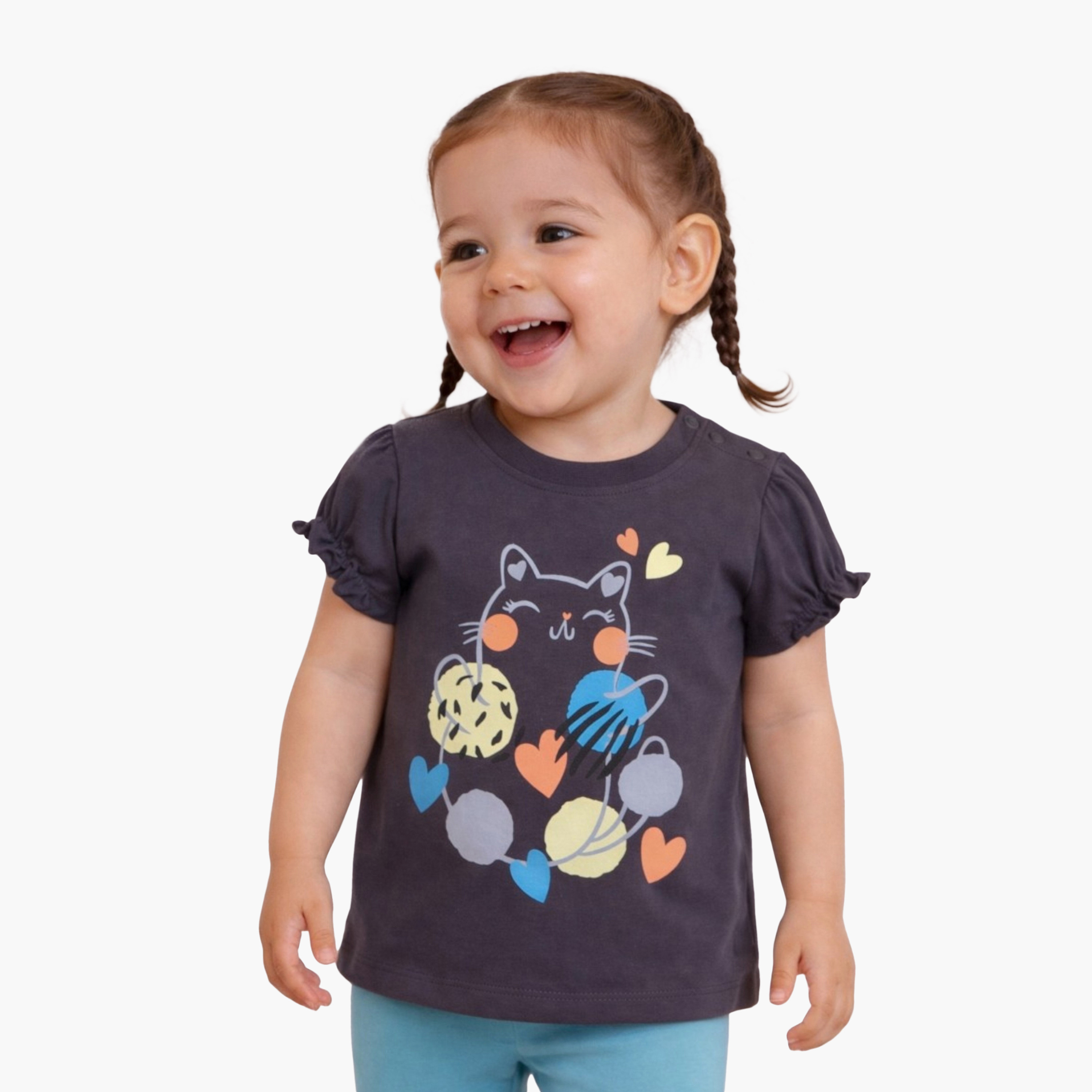 طقم مكون من تيشيرت مطبوع وليجنز 4 قطع من فيكتور آند جين-baby-girls-clothing-setsandcoords-image-5