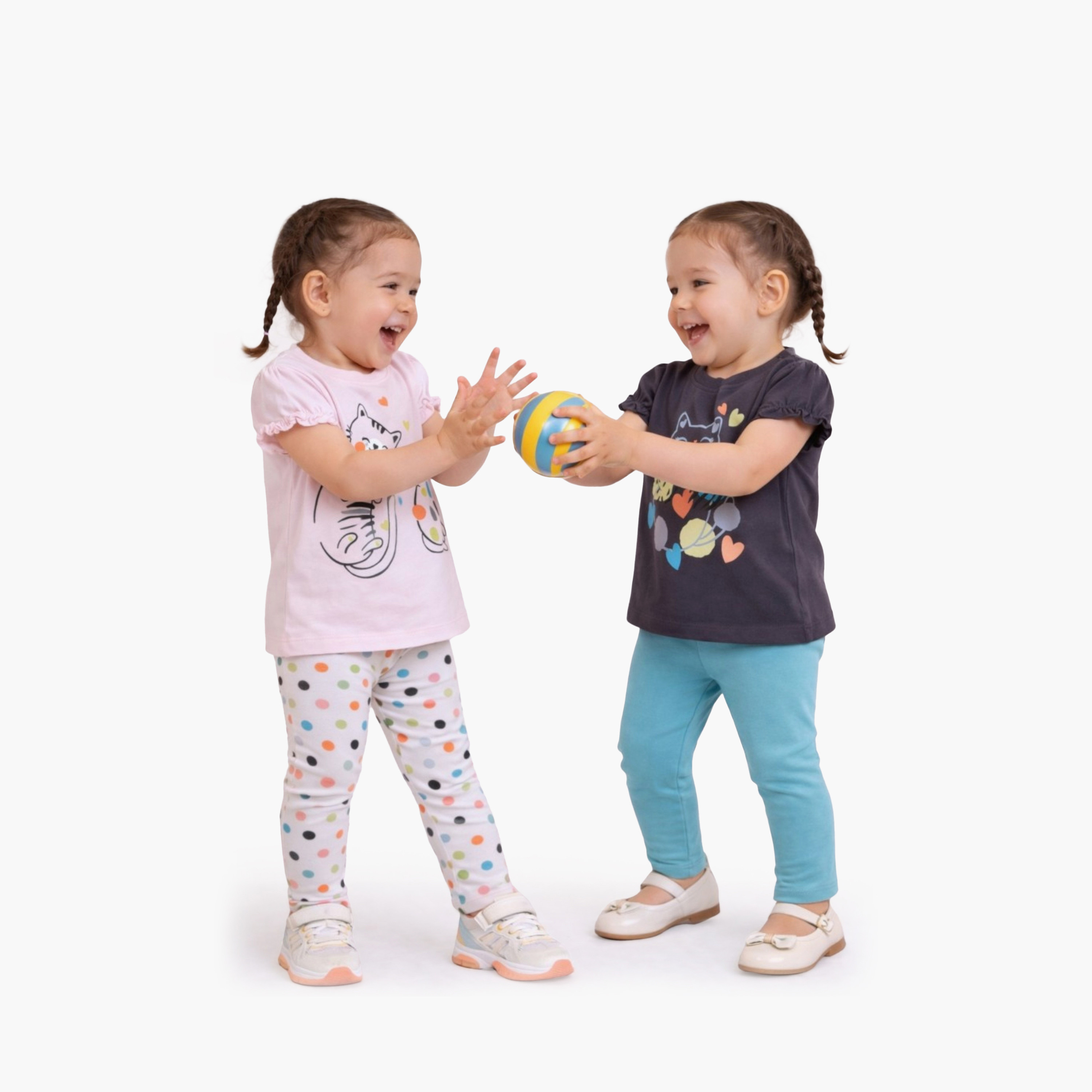 طقم مكون من تيشيرت مطبوع وليجنز 4 قطع من فيكتور آند جين-baby-girls-clothing-setsandcoords-image-6