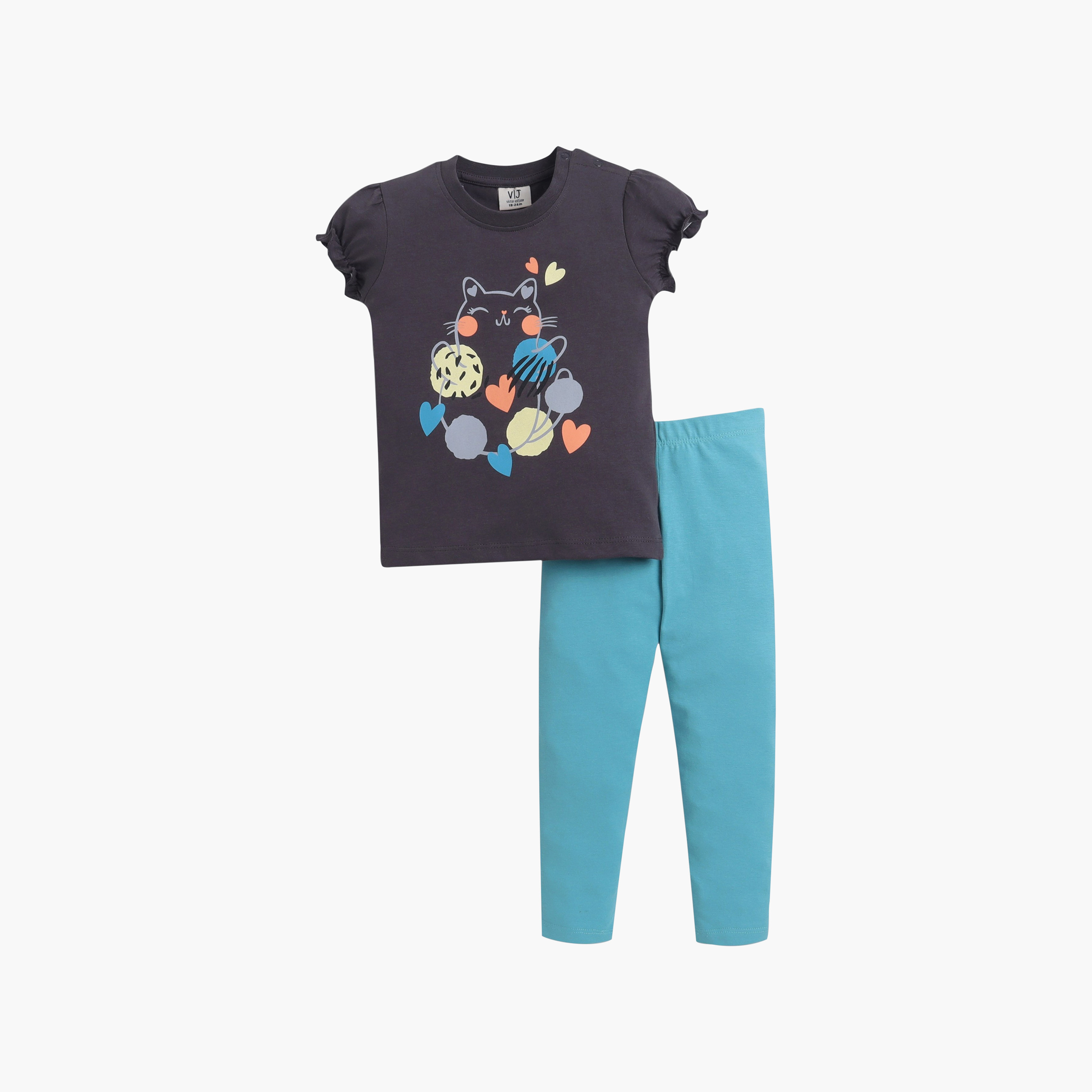 طقم مكون من تيشيرت مطبوع وليجنز 4 قطع من فيكتور آند جين-baby-girls-clothing-setsandcoords-image-8