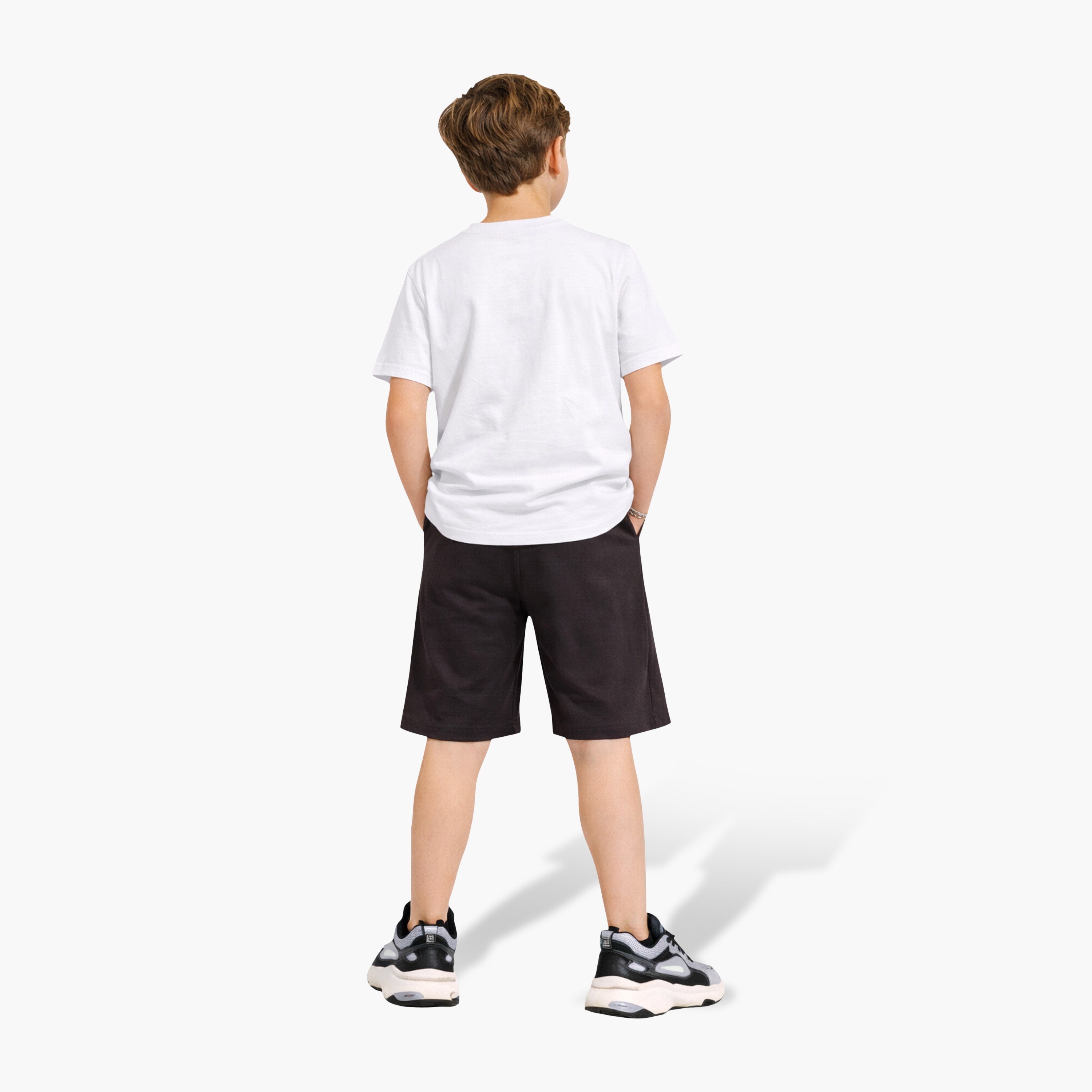 Victor and Jane Dinosaur Graphic T-Shirt & Black Shorts Set-boys-clothing-setsandcoords-image-2