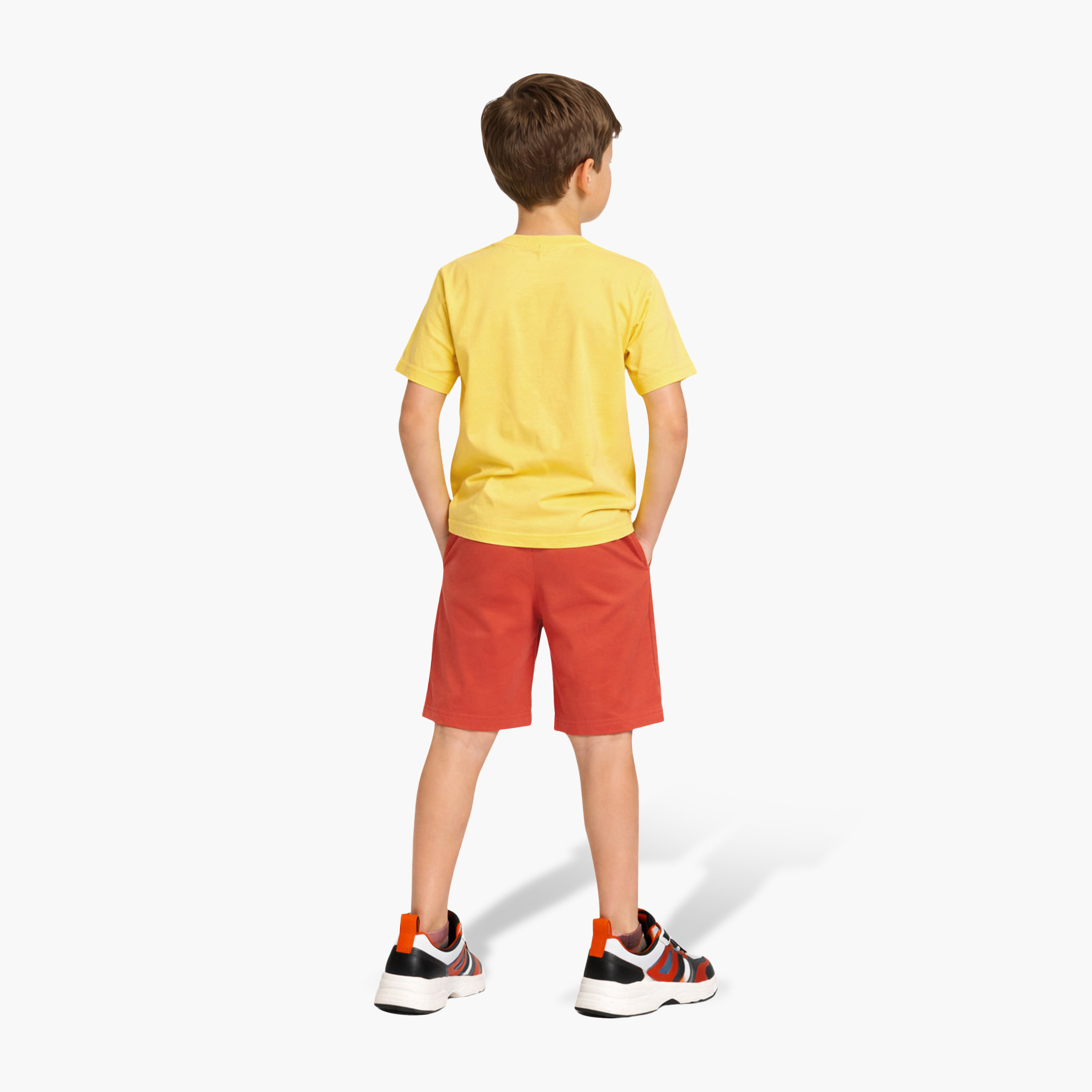 طقم تي شيرت برسومات "Arizona" وشورت باللون البرتقالي الصدئ من فيكتور آند جين-boys-clothing-setsandcoords-image-2