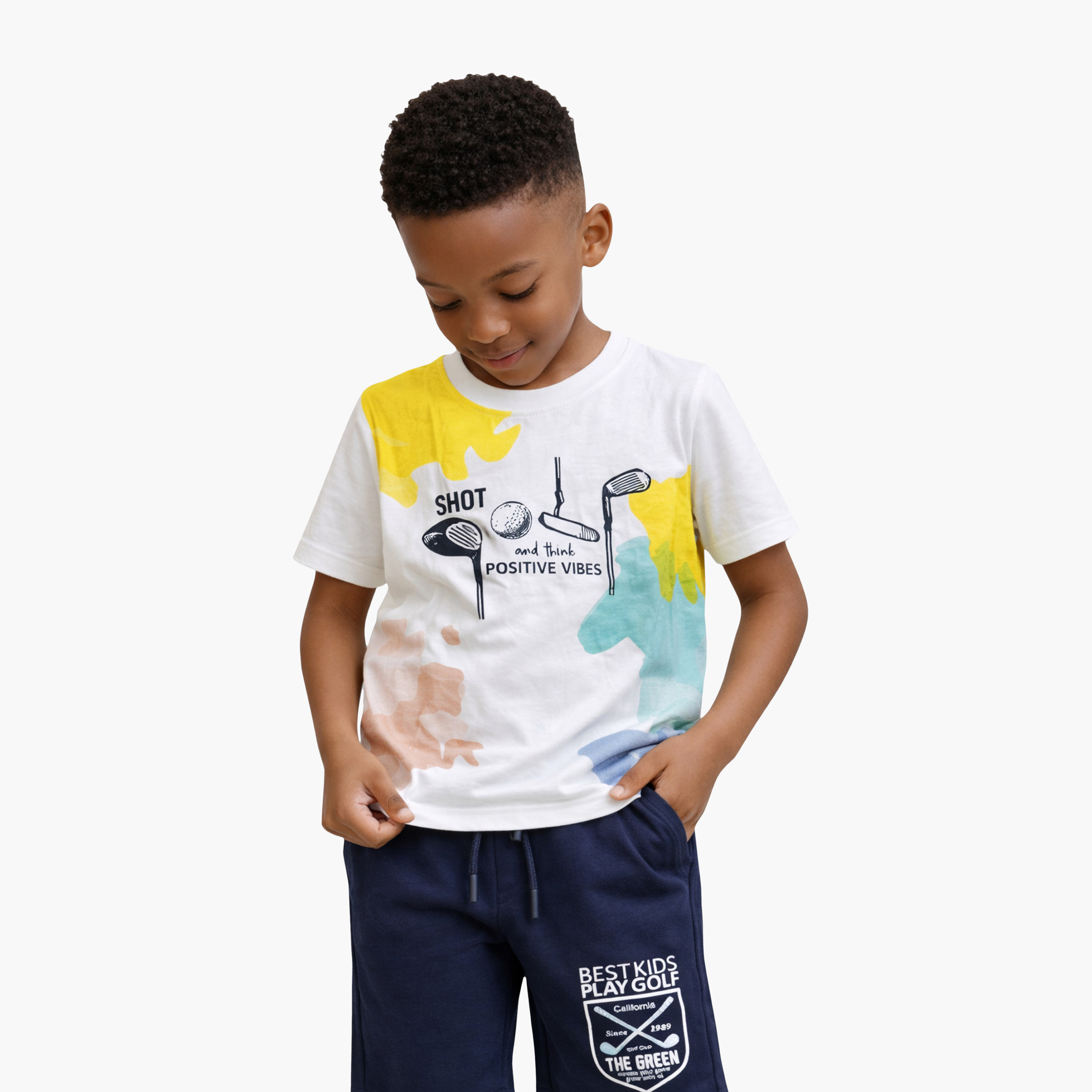 Victor and Jane Surf Festival Printed T-Shirt & Navy Shorts Set-boys-clothing-setsandcoords-image-3