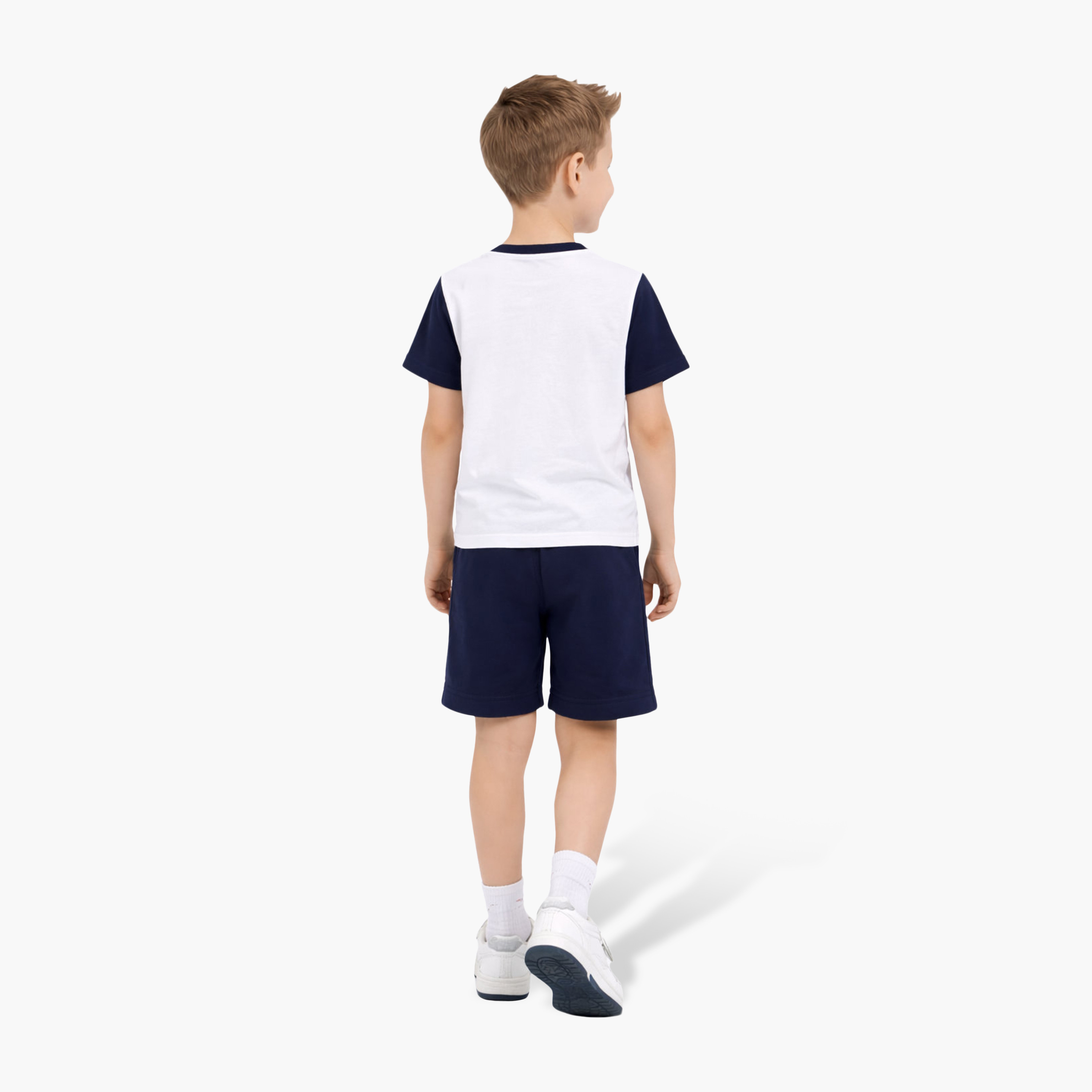 طقم تيشيرت بأكمام نصفية بطبعة غولف كلوب وشورت من فيكتور أند جين-boys-clothing-setsandcoords-image-3