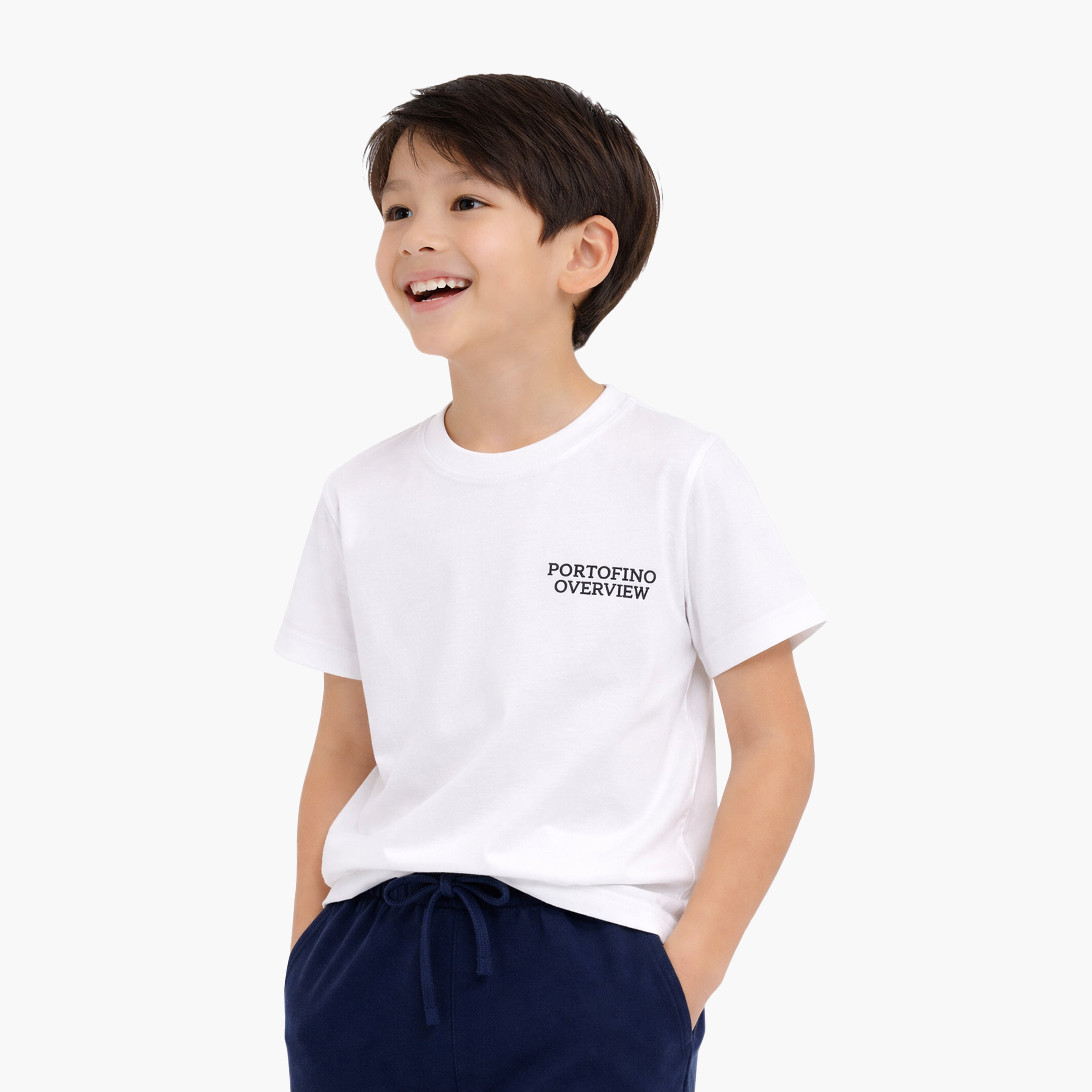 Victor and Jane Half Sleeves Portofino Surfboard Printed T-Shirt & Shorts Set-boys-clothing-setsandcoords-image-3