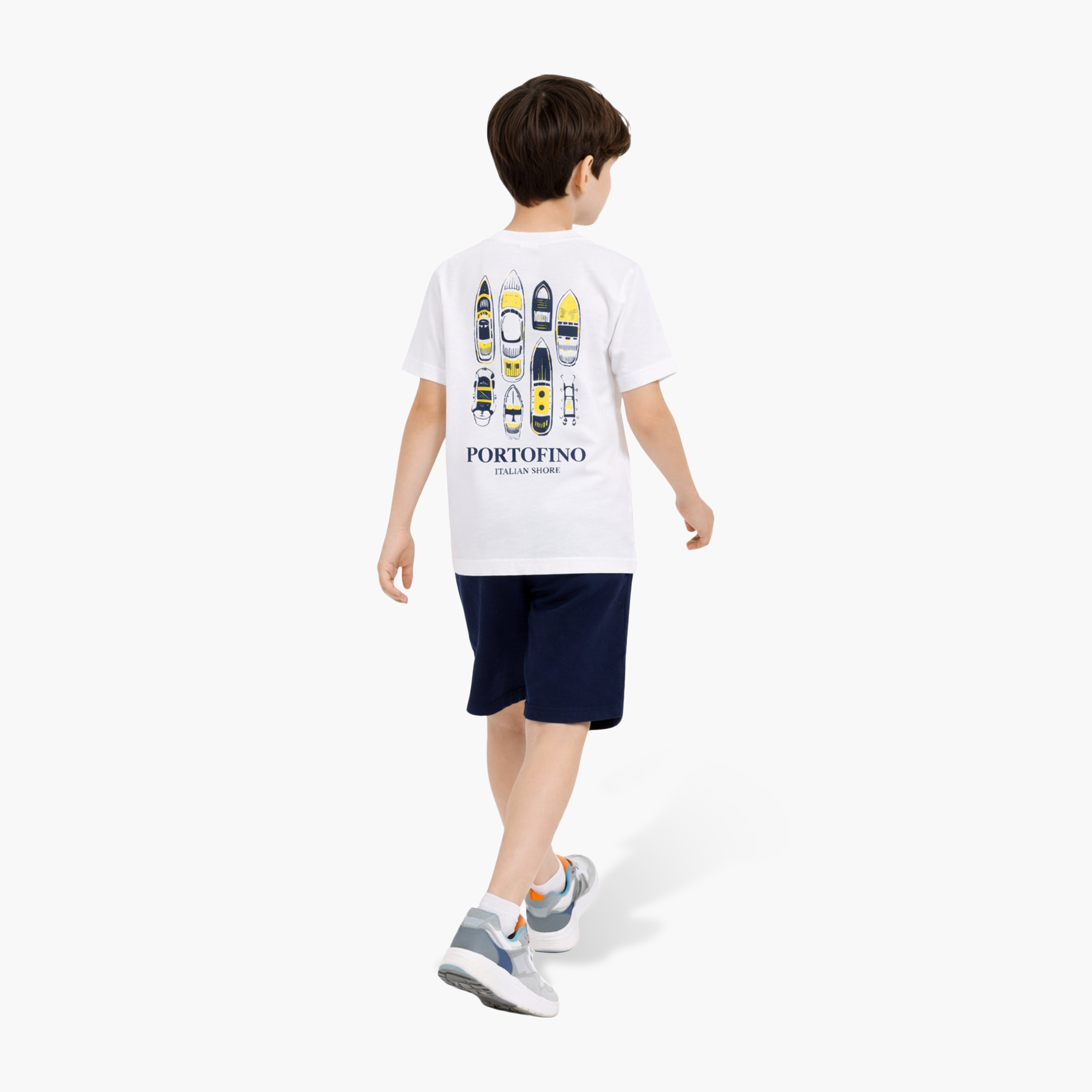 Victor and Jane Half Sleeves Portofino Surfboard Printed T-Shirt & Shorts Set-boys-clothing-setsandcoords-image-4