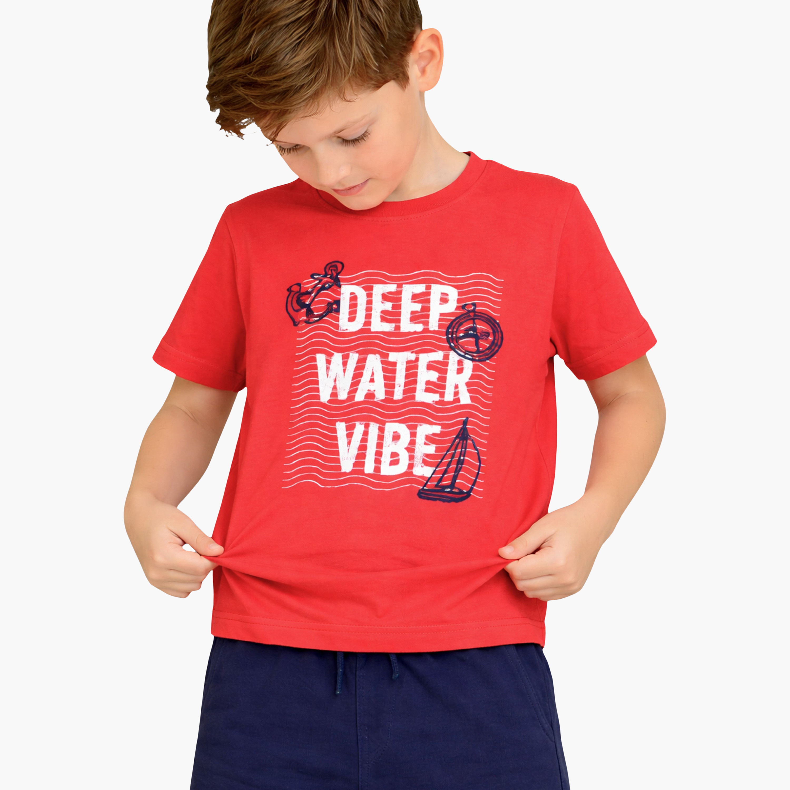 Victor and Jane Deep Water Vibe T-Shirt & Navy Shorts Set-boys-clothing-setsandcoords-image-4