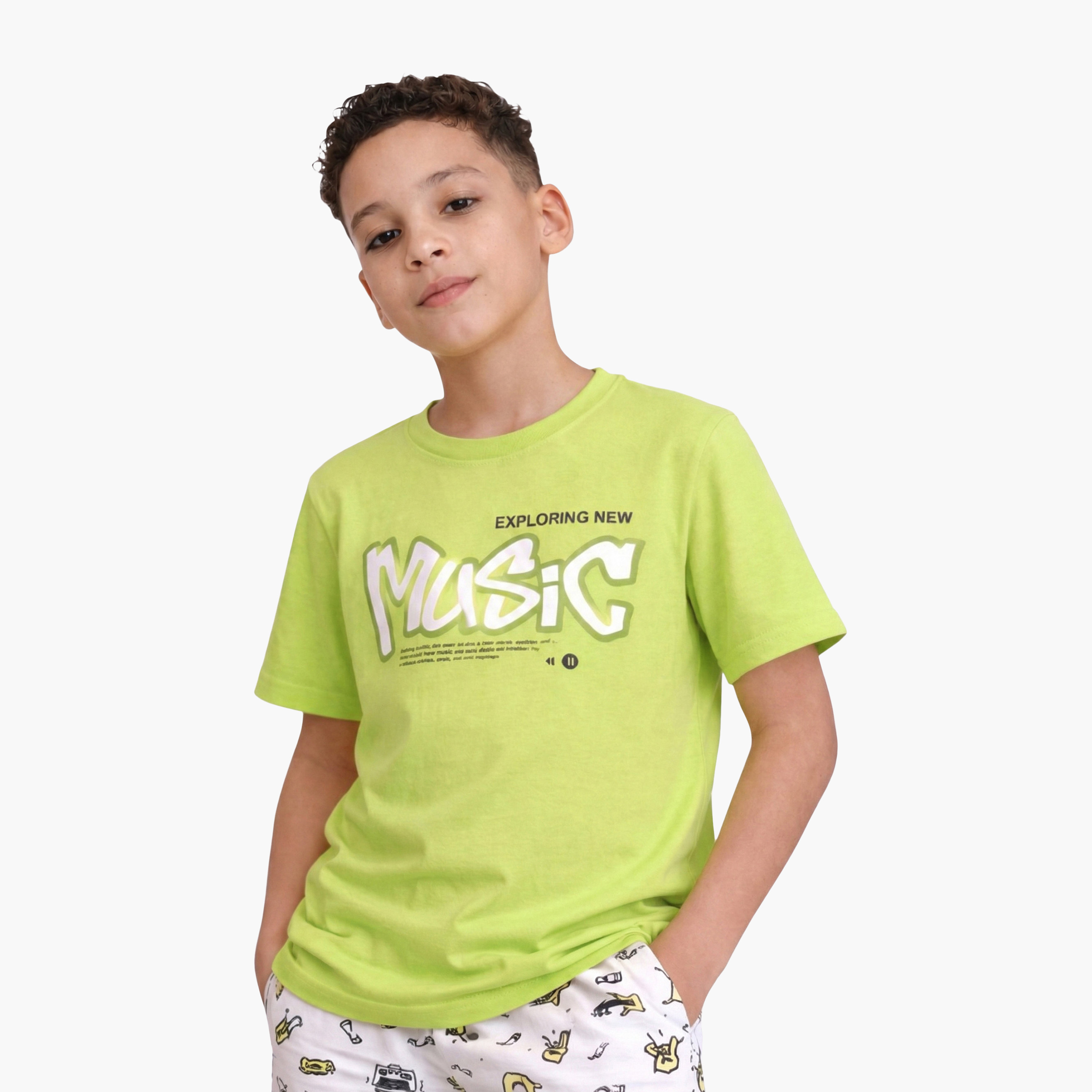 Victor and Jane 4-Piece Graphic Short Sleeves T-Shirts, Pants with Shorts-boys-clothing-setsandcoords-image-6