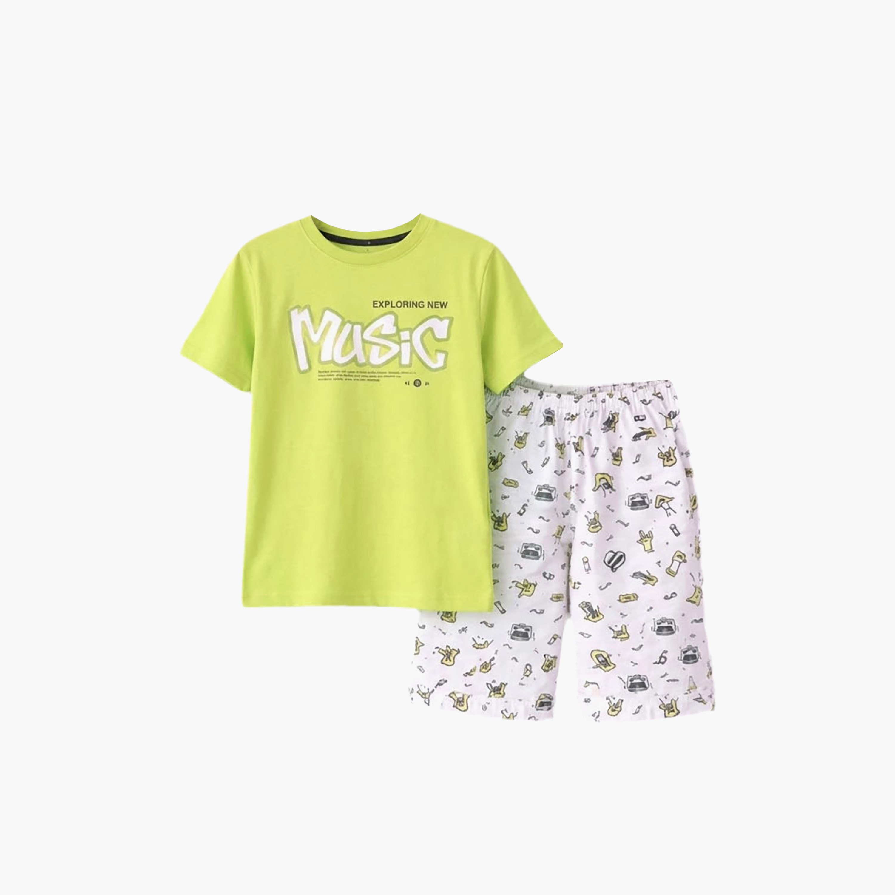 Victor and Jane 4-Piece Graphic Short Sleeves T-Shirts, Pants with Shorts-boys-clothing-setsandcoords-image-8