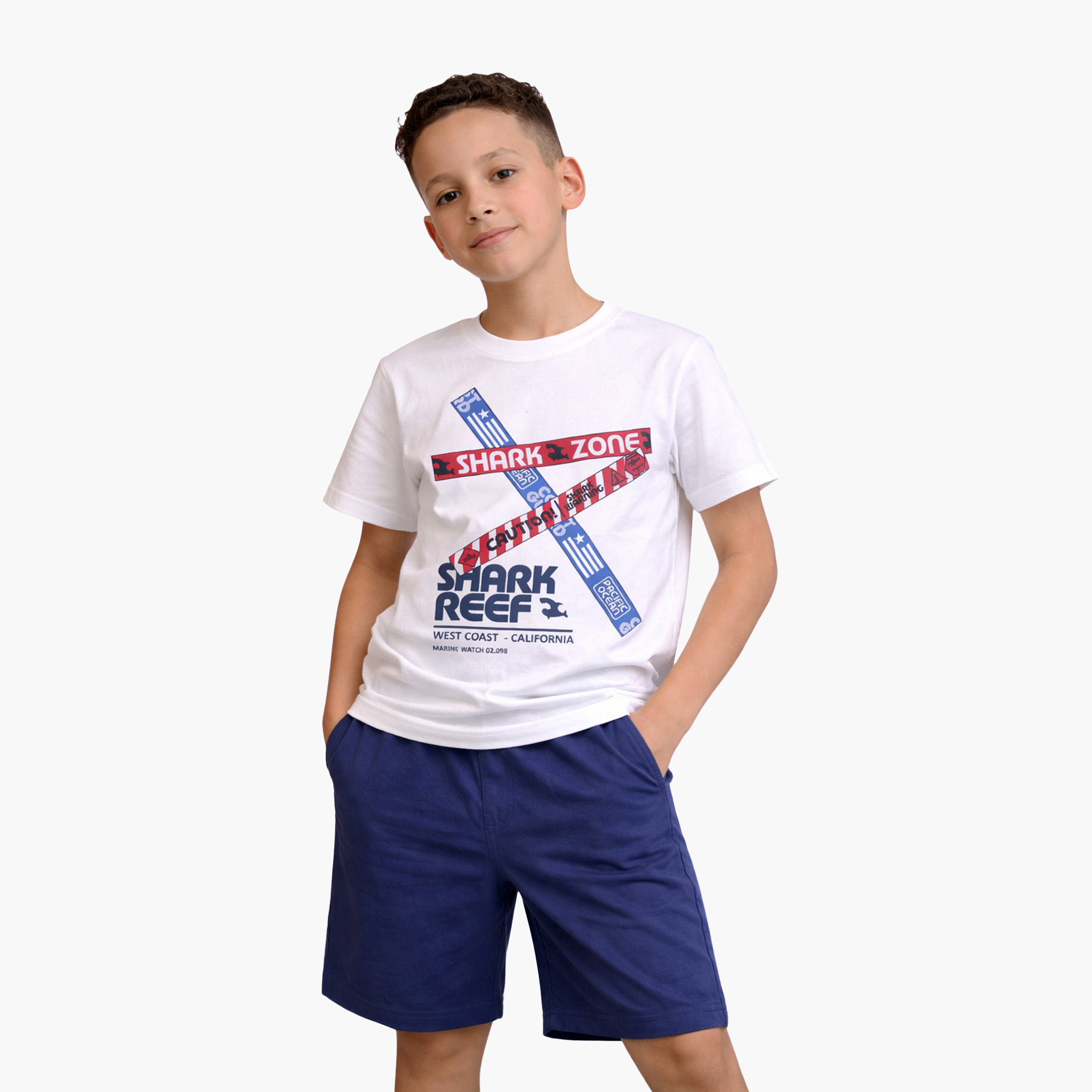Victor and Jane 4-Piece Graphic Short Sleeves T-Shirts, Pants with Shorts-boys-clothing-setsandcoords-image-4