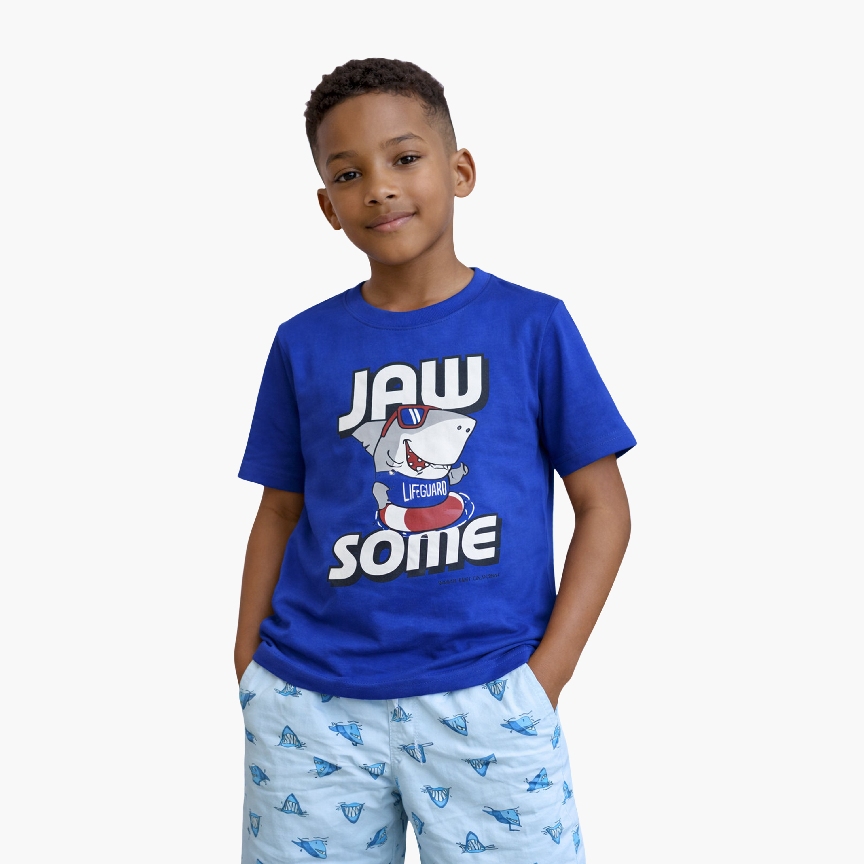 Victor and Jane 4-Piece Graphic Short Sleeves T-Shirts, Pants with Shorts-boys-clothing-setsandcoords-image-5