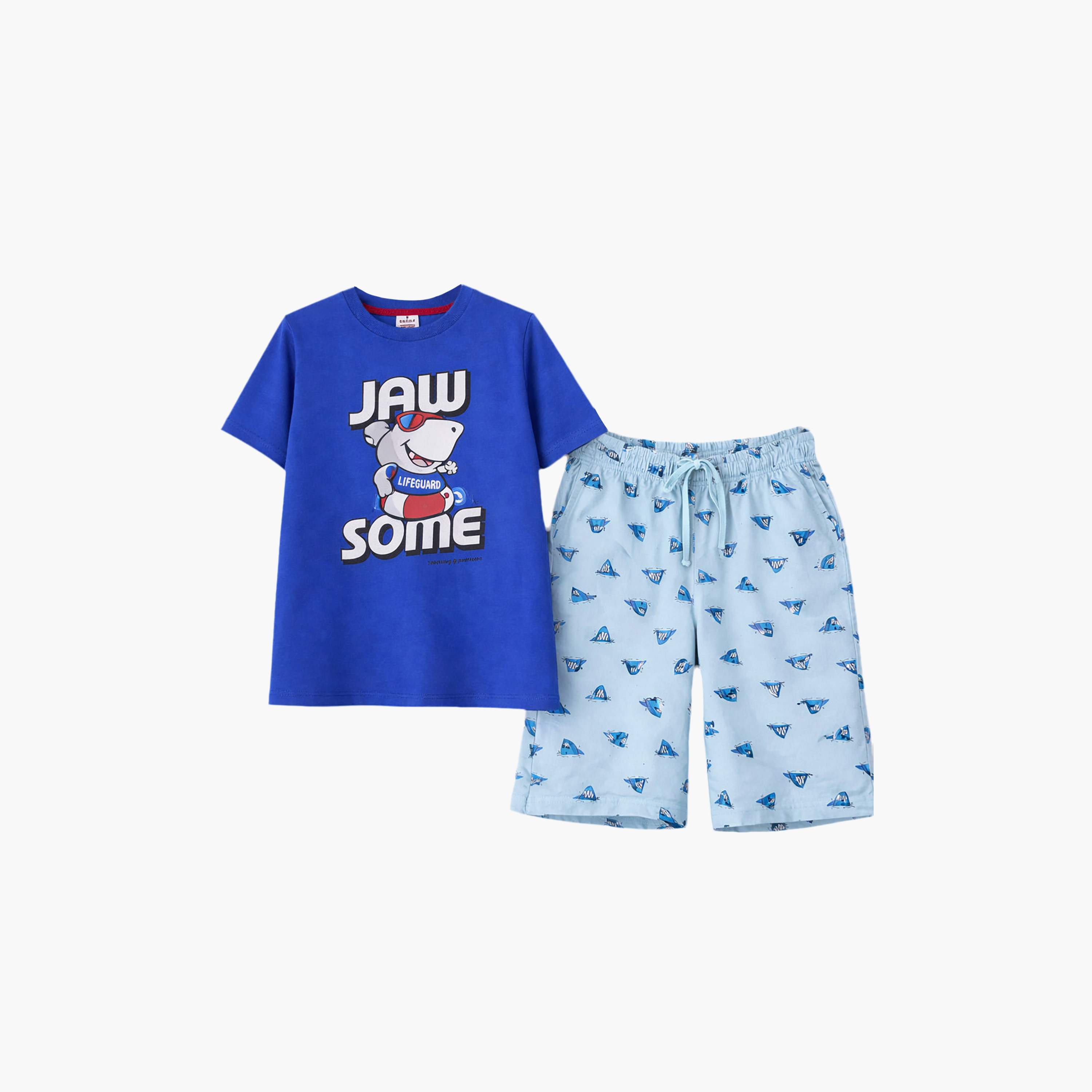 Victor and Jane 4-Piece Graphic Short Sleeves T-Shirts, Pants with Shorts-boys-clothing-setsandcoords-image-7