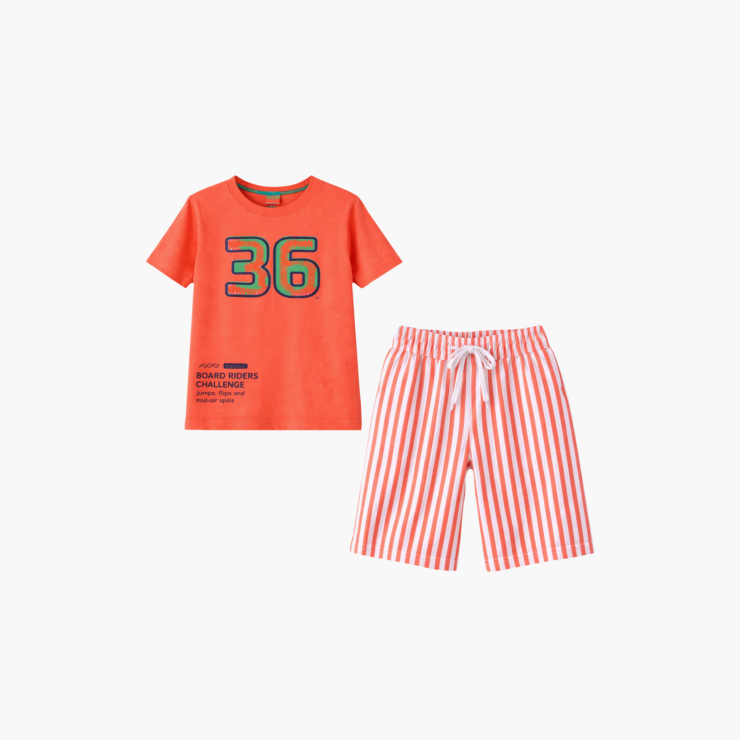 Victor and Jane 4-Piece Graphic Short Sleeves T-Shirts, Pants with Shorts-boys-clothing-setsandcoords-image-8