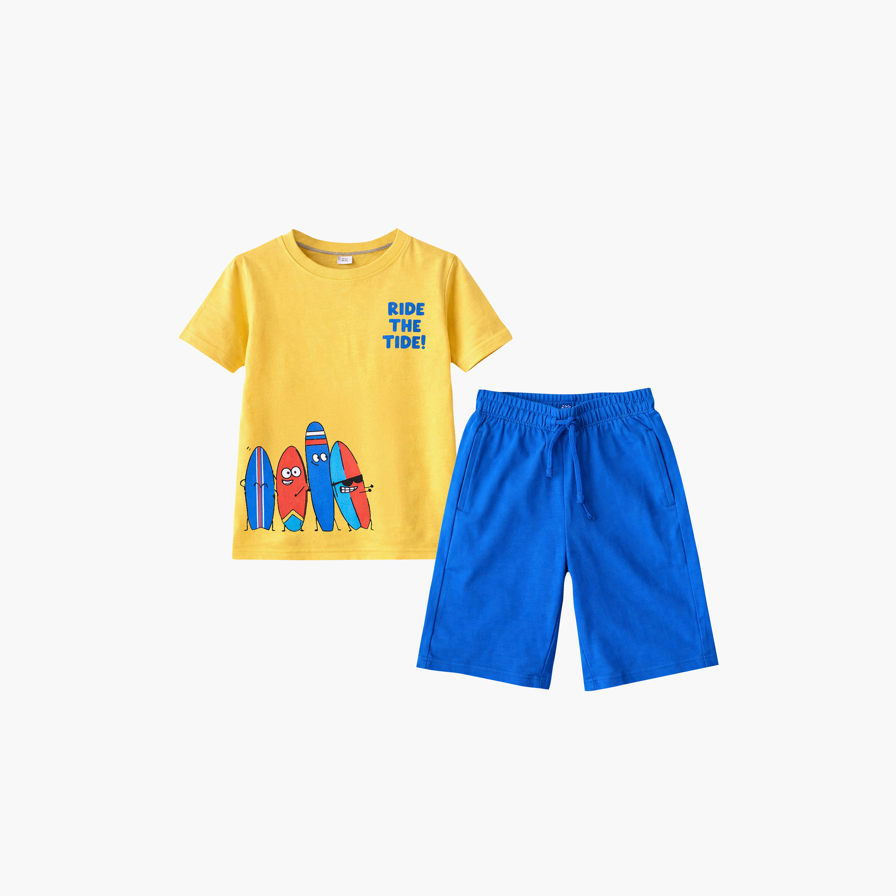Victor and Jane 4-Piece Graphic Short Sleeves T-Shirts, Pants with Shorts-boys-clothing-setsandcoords-image-9