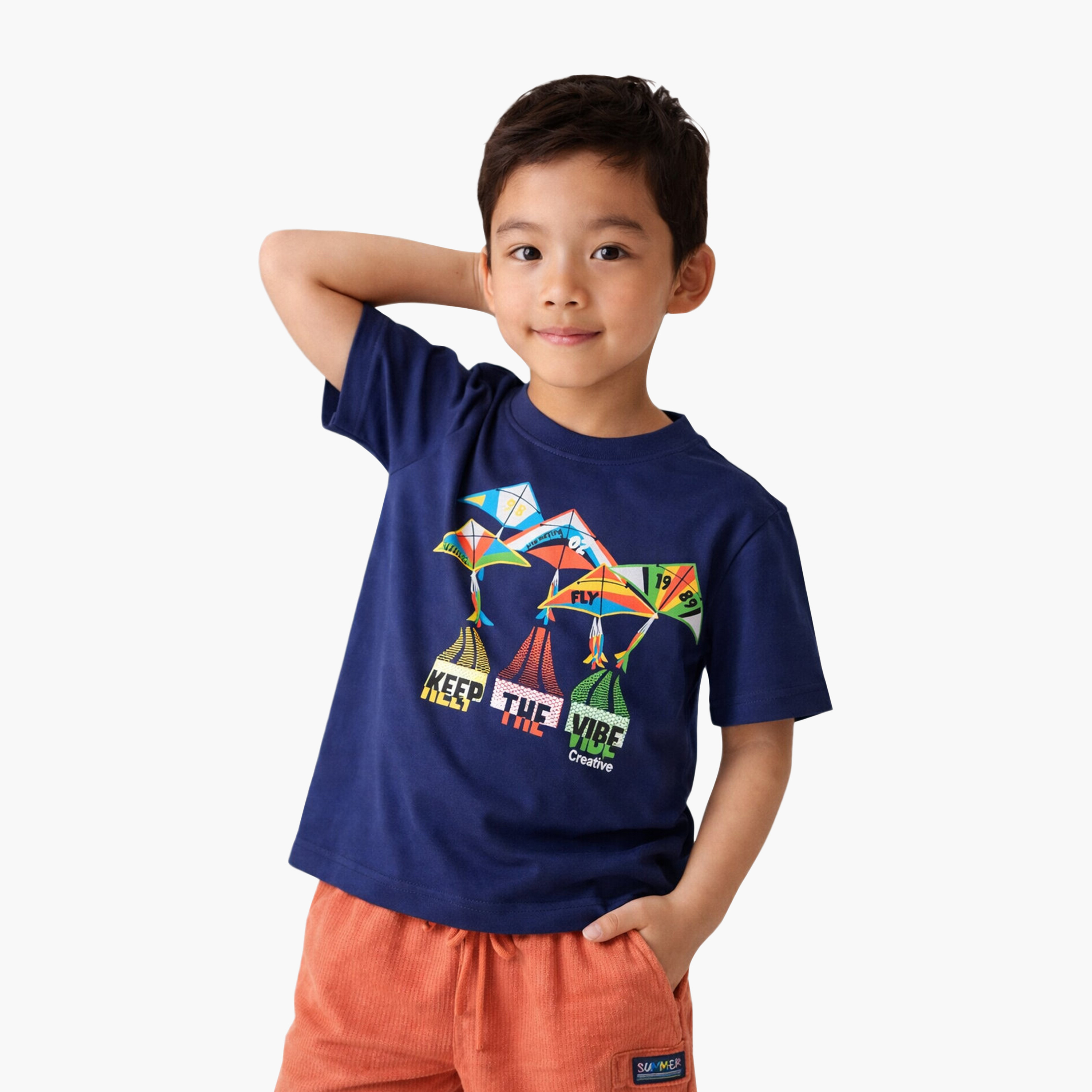 طقم تي شيرت برسومات جبال وشورت بارز الملمس من فيكتور آند جين-boys-clothing-setsandcoords-image-3