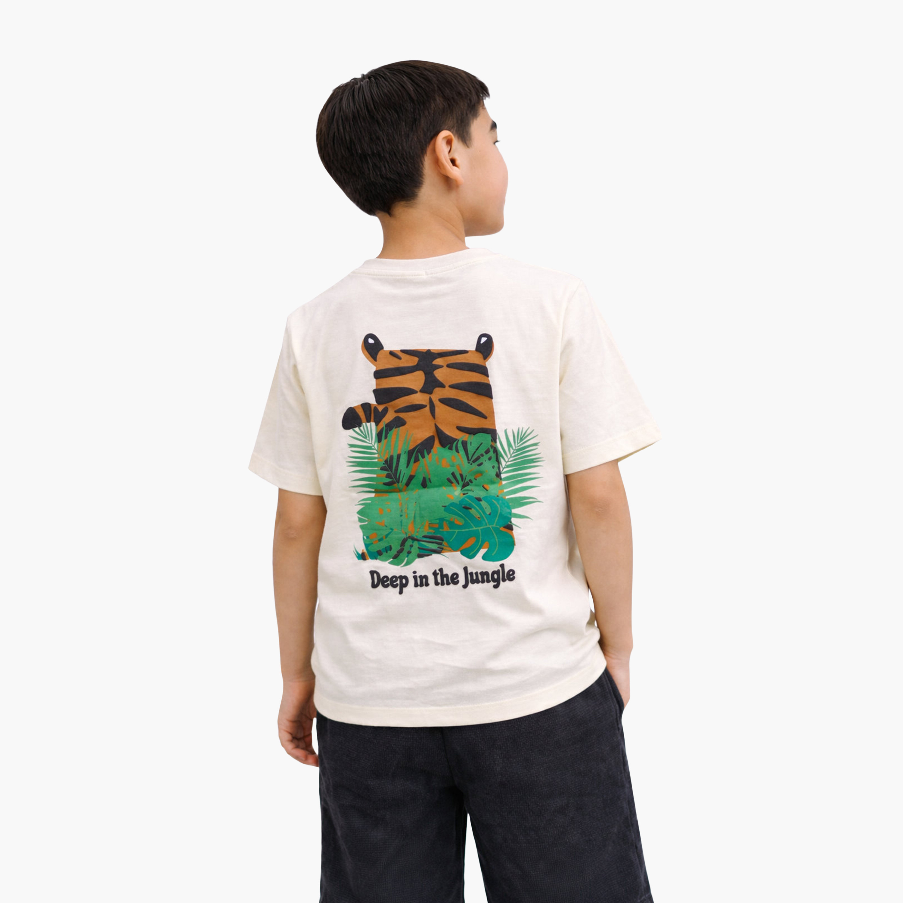 Victor and Jane Tiger Graphic T-Shirt & Shorts Set-boys-clothing-setsandcoords-image-2