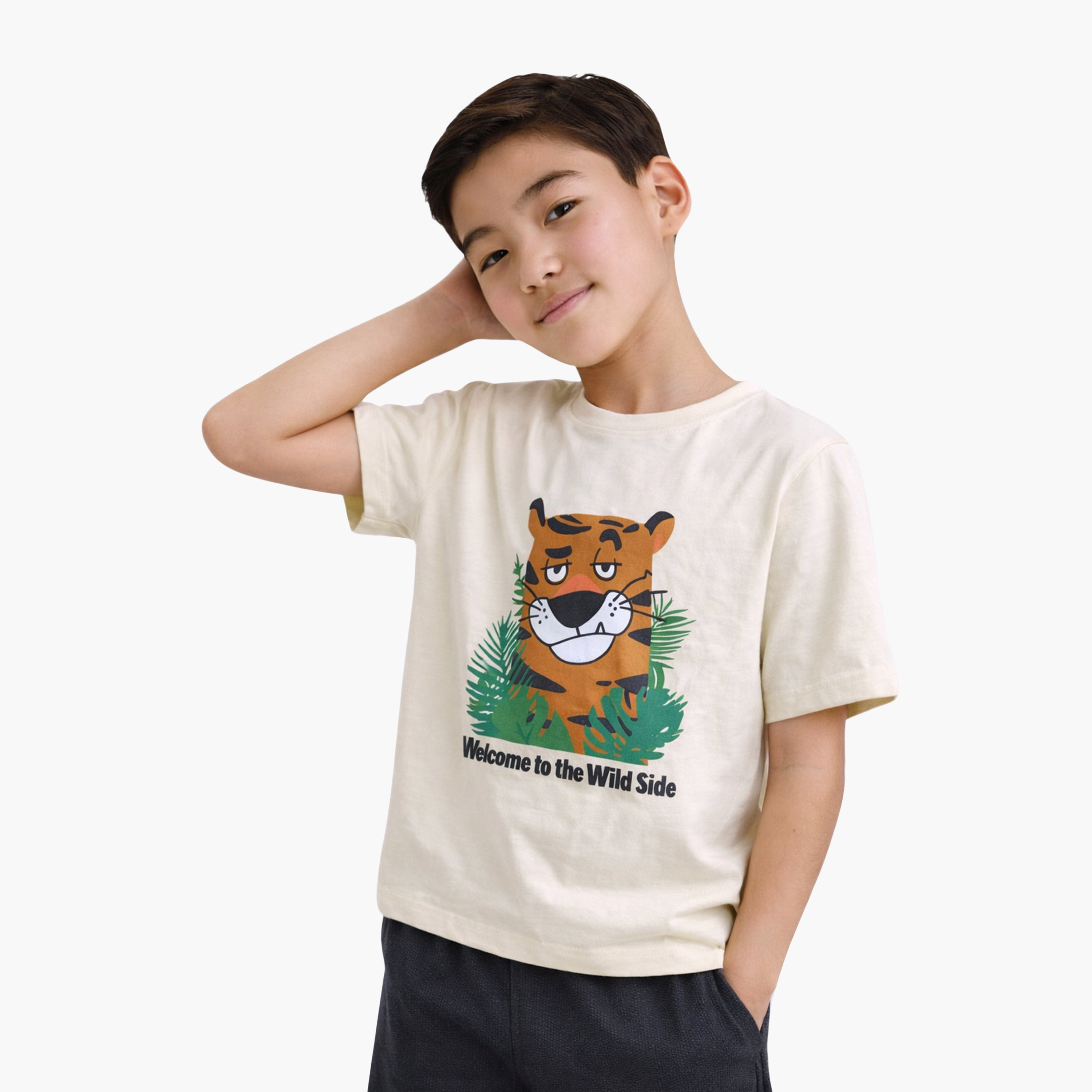 Victor and Jane Tiger Graphic T-Shirt & Shorts Set-boys-clothing-setsandcoords-image-3