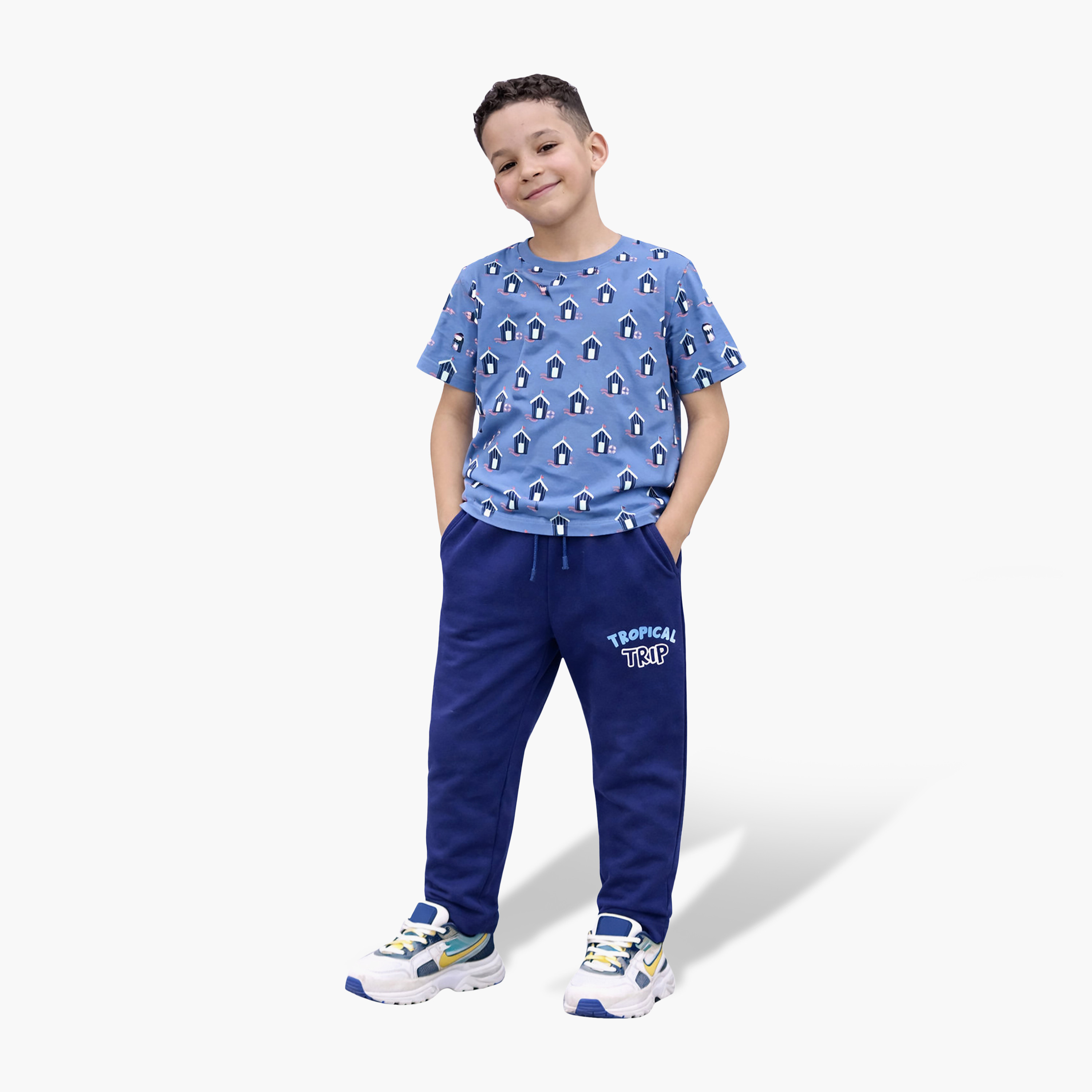 Victor and Jane All-Over Print T-Shirt & Tropical Trip Joggers Set-boys-clothing-setsandcoords-image-1