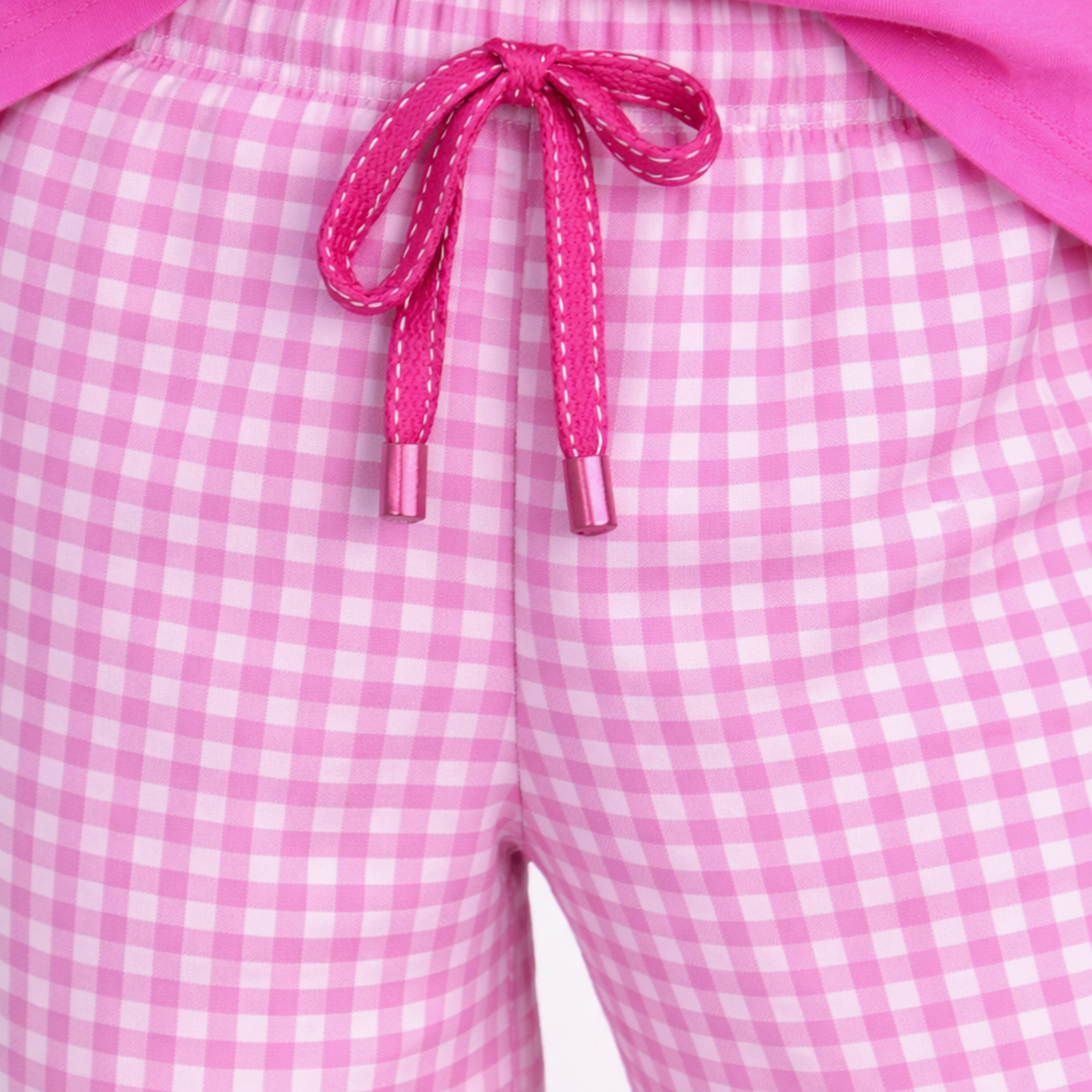 Victor and Jane 2-Piece Printed T-Shirt & Checked Pants Set-girls-clothing-setsandcoords-image-4