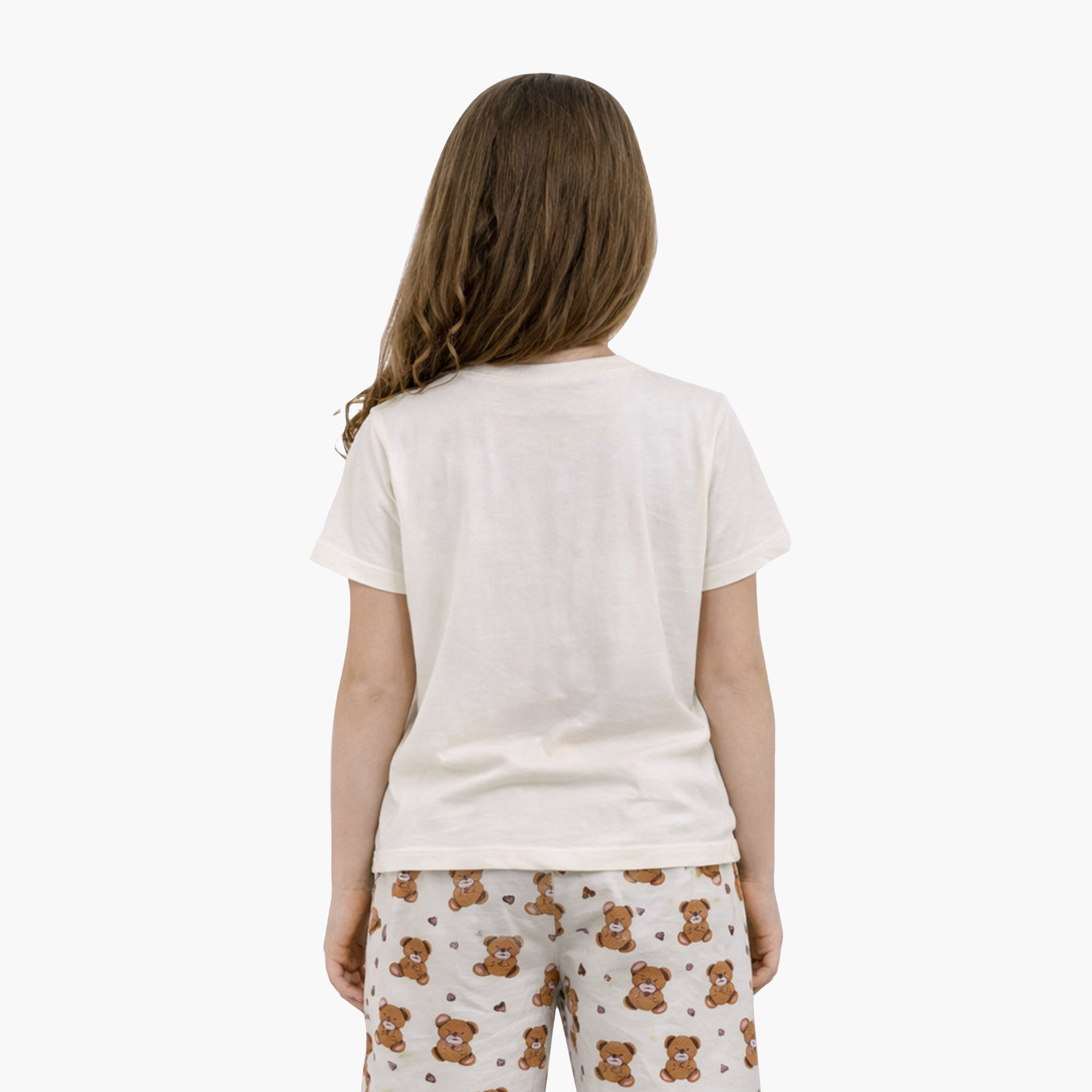 Victor and Jane Snuggle Time Printed Teddy T-Shirt & Printed Jogger Pants Set-baby-girls-clothing-nightwear-pyjamasets-image-2