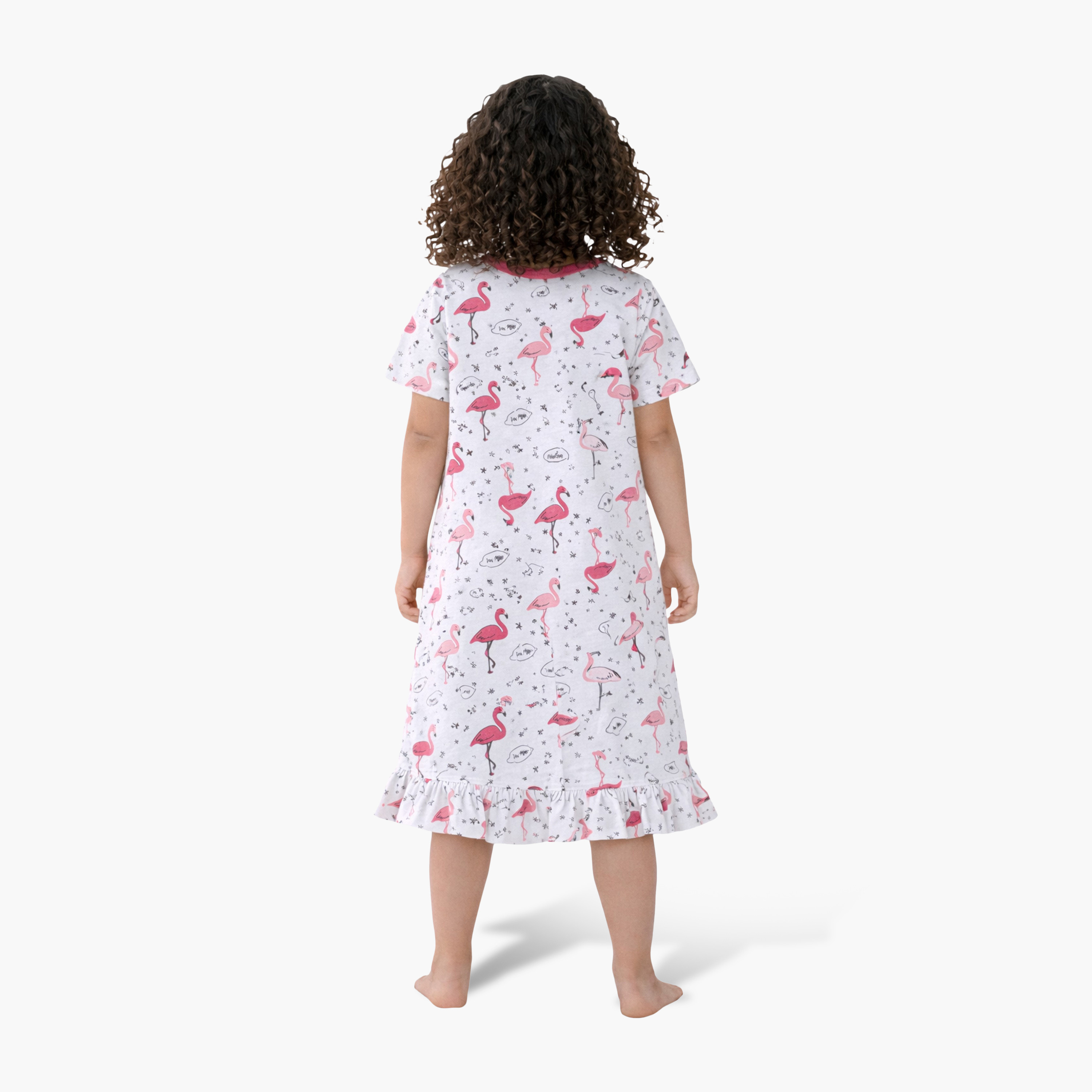 Victor and Jane Flamingo Print Sleep Tee Dress-girls-clothing-dressesandjumpsuits-image-2