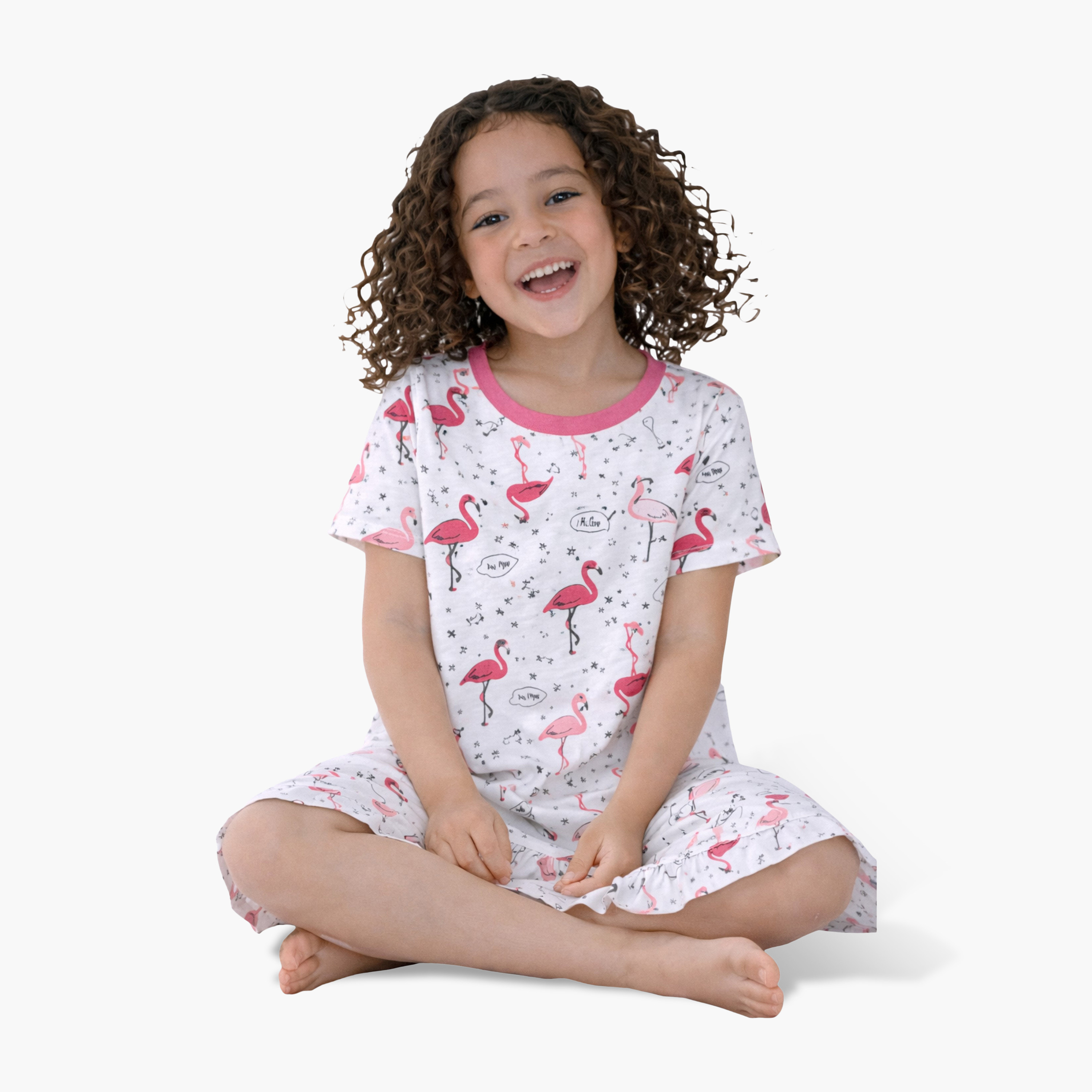 Victor and Jane Flamingo Print Sleep Tee Dress-girls-clothing-dressesandjumpsuits-image-3