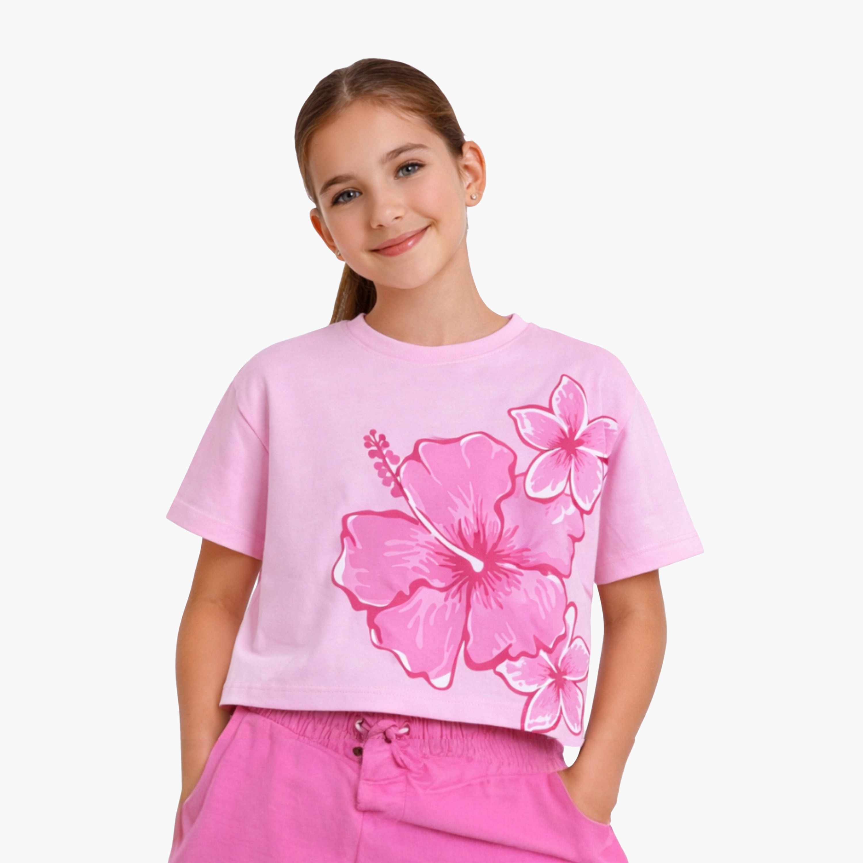 طقم بلوزة بطبعة زهور وبنطلون من فيكتور آند جين-girls-clothing-setsandcoords-image-4