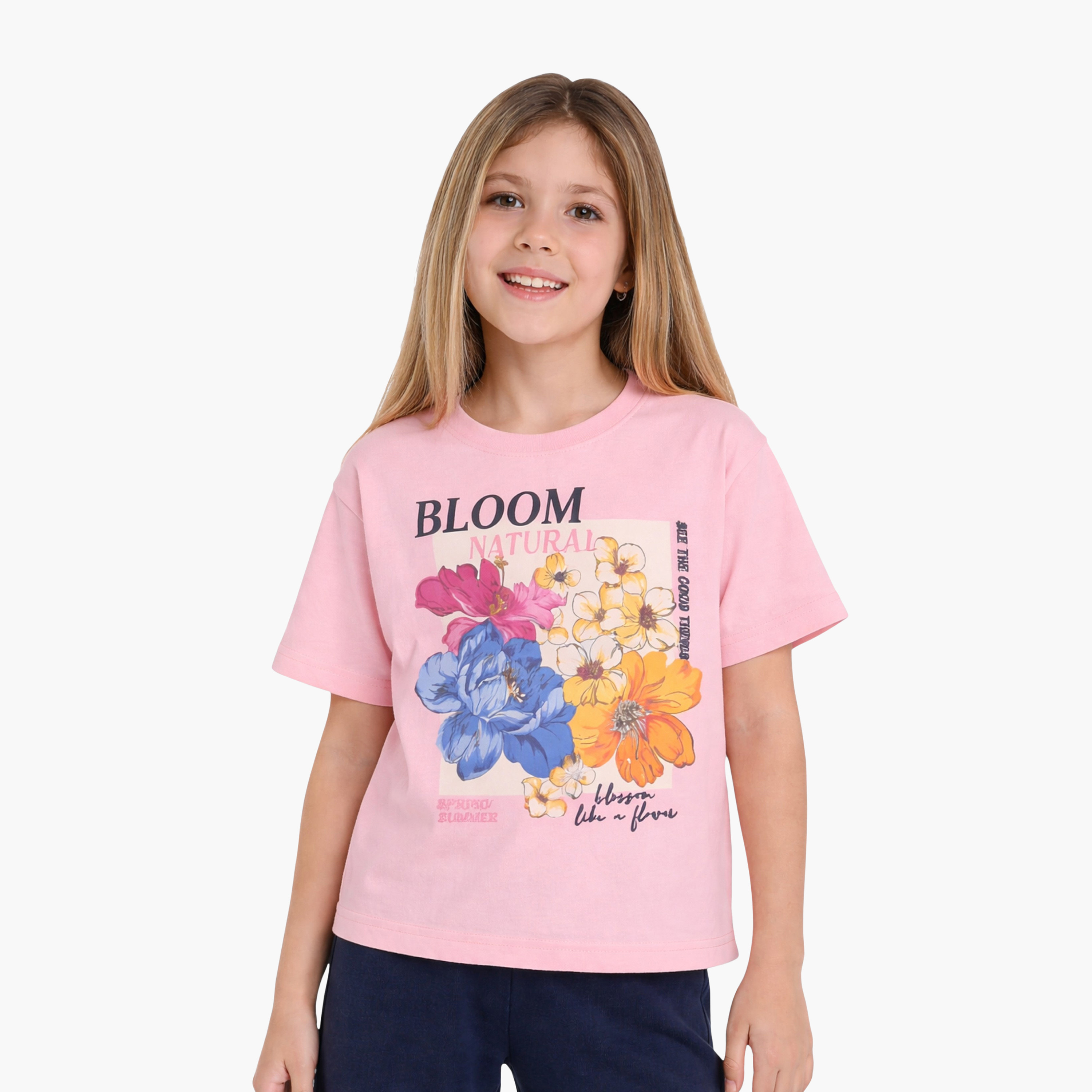 طقم تي شيرت بطبعة زهور وبنطلون من فيكتور آند جين-girls-clothing-setsandcoords-image-4