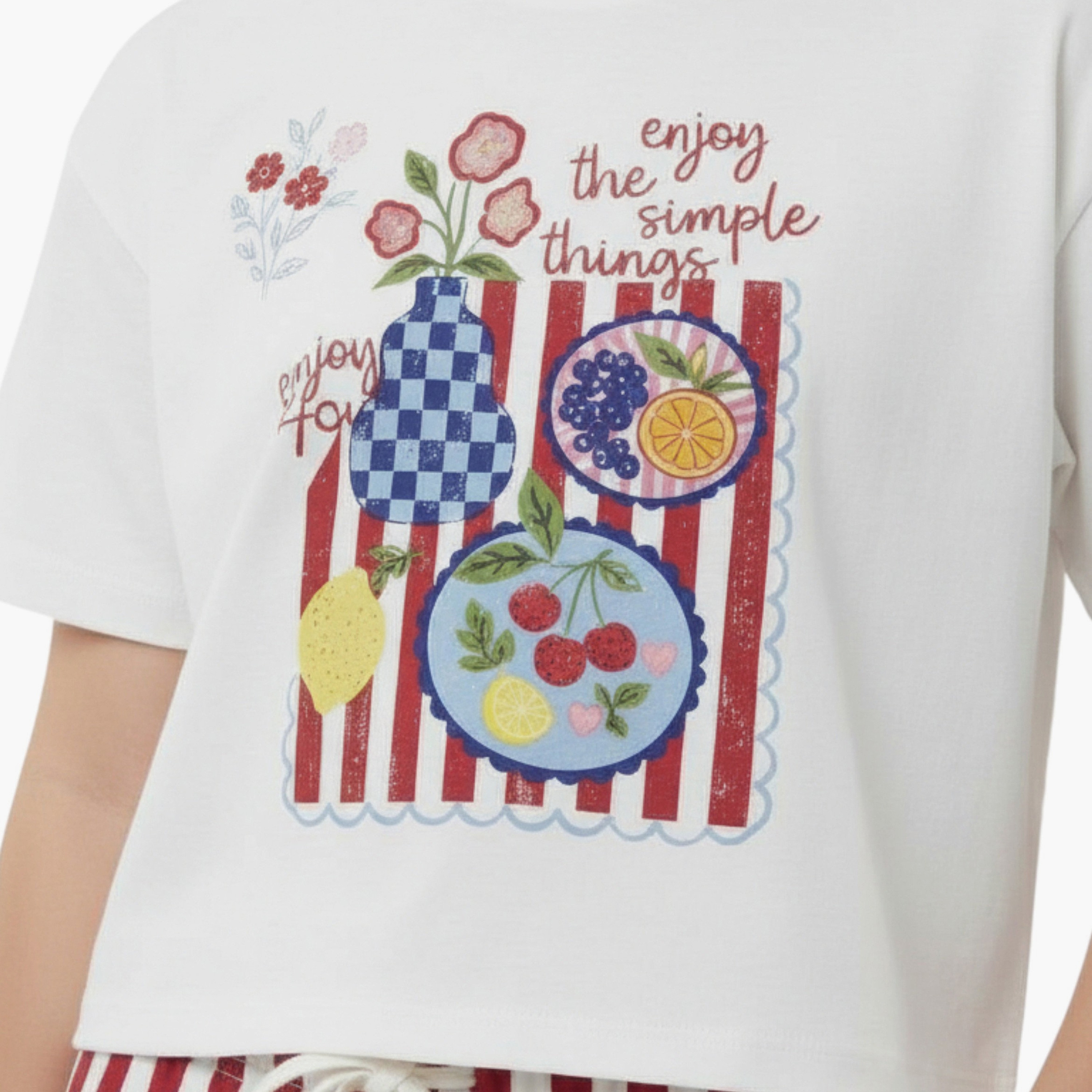 Victor and Jane Graphic Printed T-Shirt & Striped Shorts Set-girls-clothing-setsandcoords-image-4