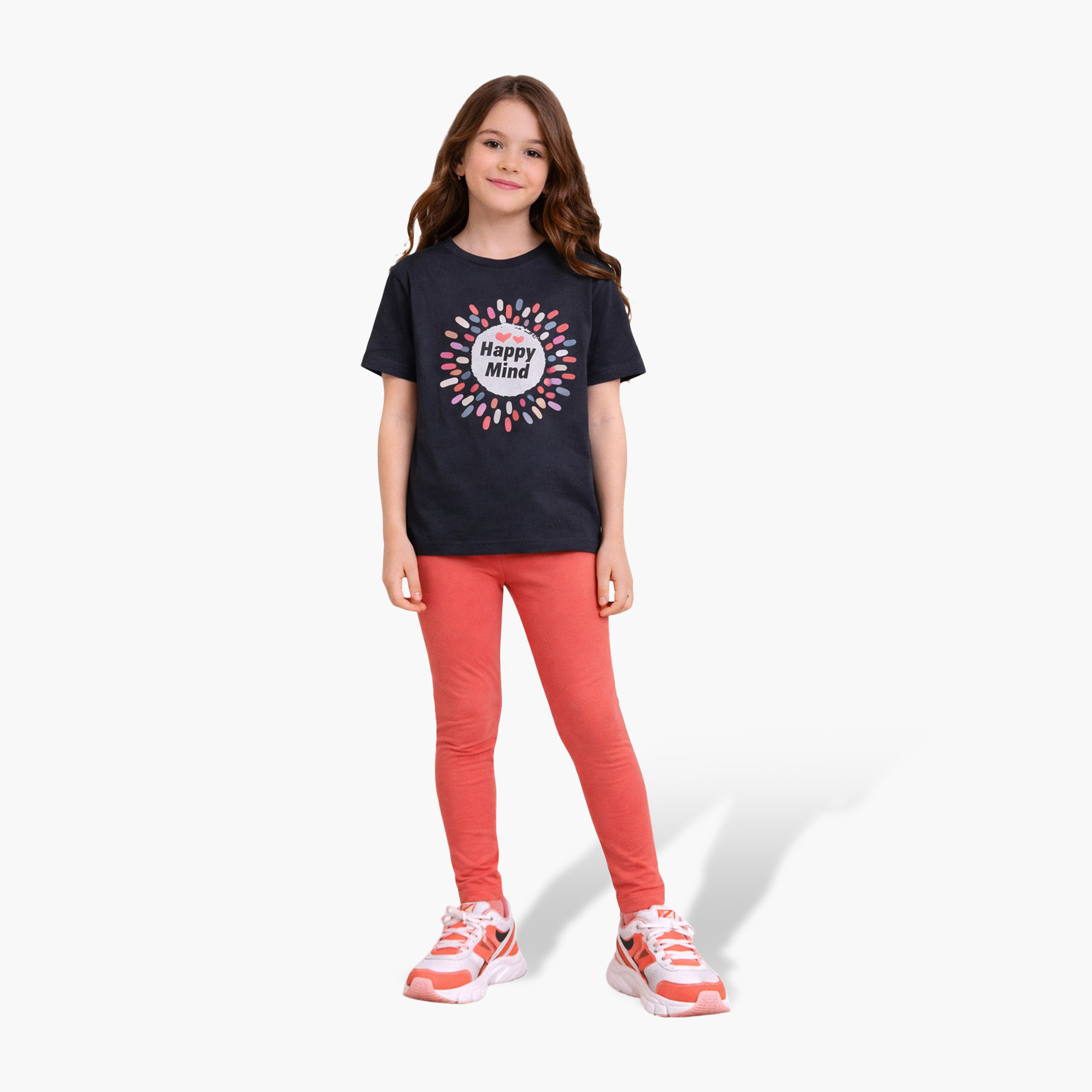 Victor and Jane 2-Piece Printed Short Sleeves T-Shirt with 2-Piece Leggings Set-girls-clothing-setsandcoords-image-1