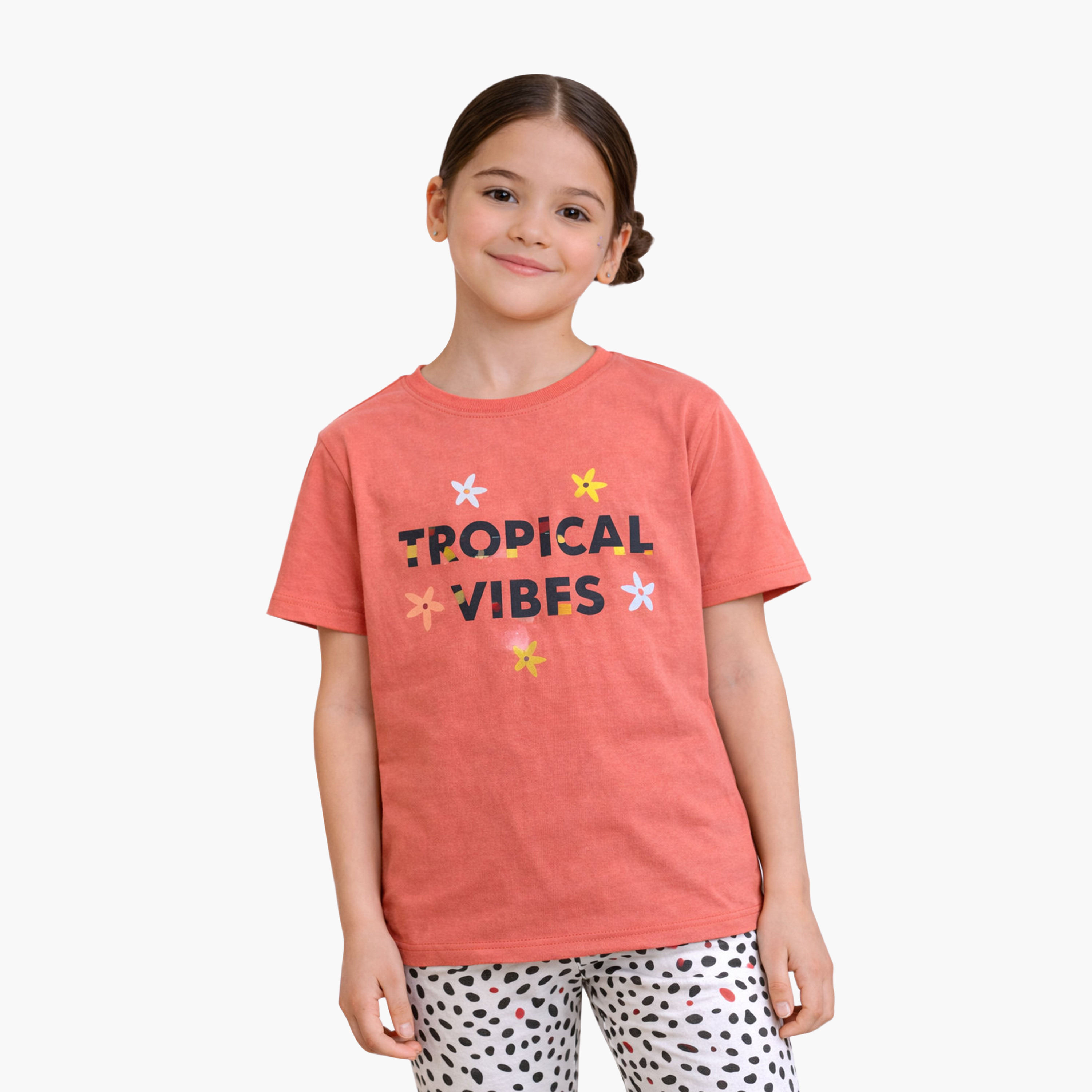Victor and Jane 2-Piece Printed Short Sleeves T-Shirt with 2-Piece Leggings Set-girls-clothing-setsandcoords-image-6
