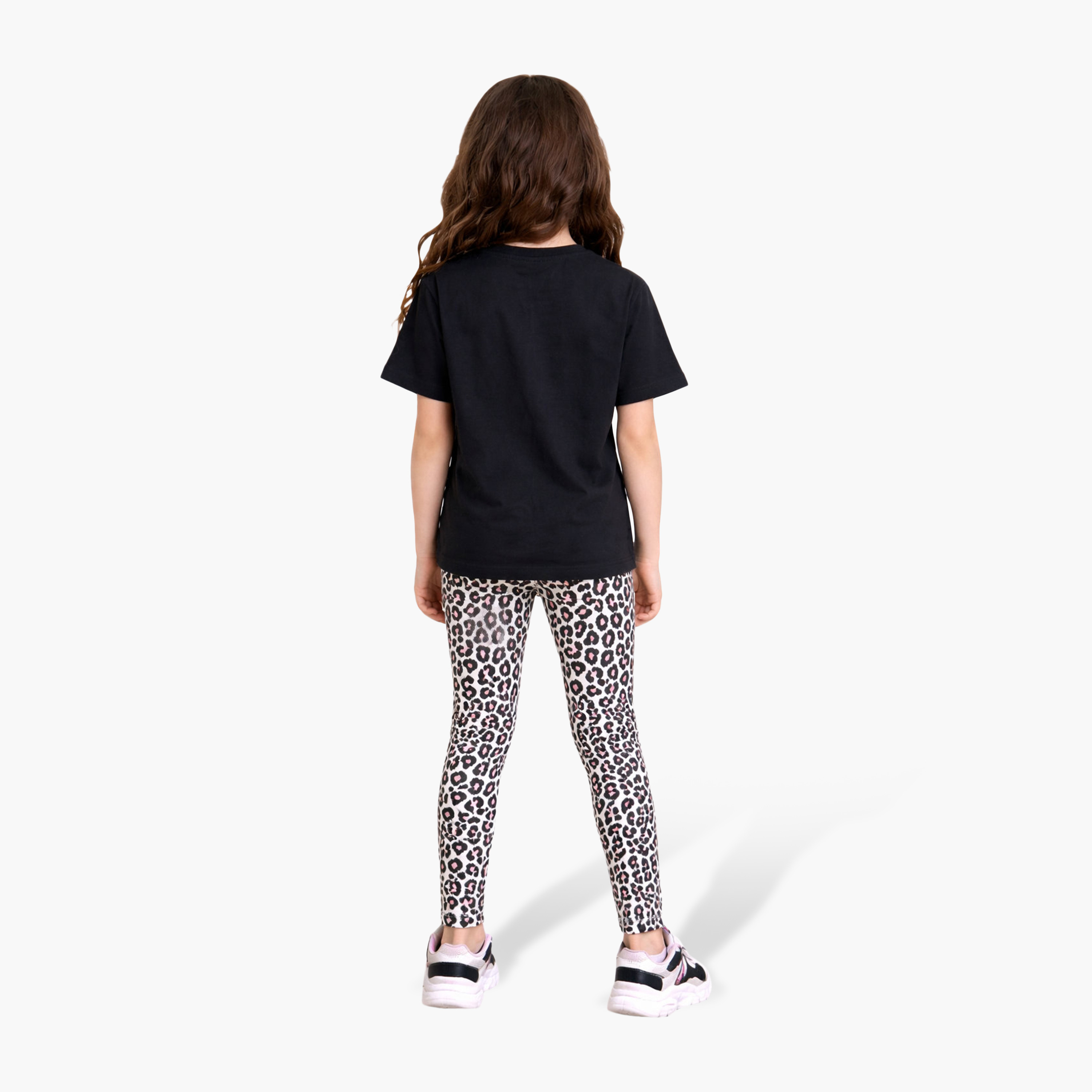 Victor and Jane 2-Piece Printed Short Sleeves T-Shirt with 2-Piece Leggings Set-girls-clothing-setsandcoords-image-4