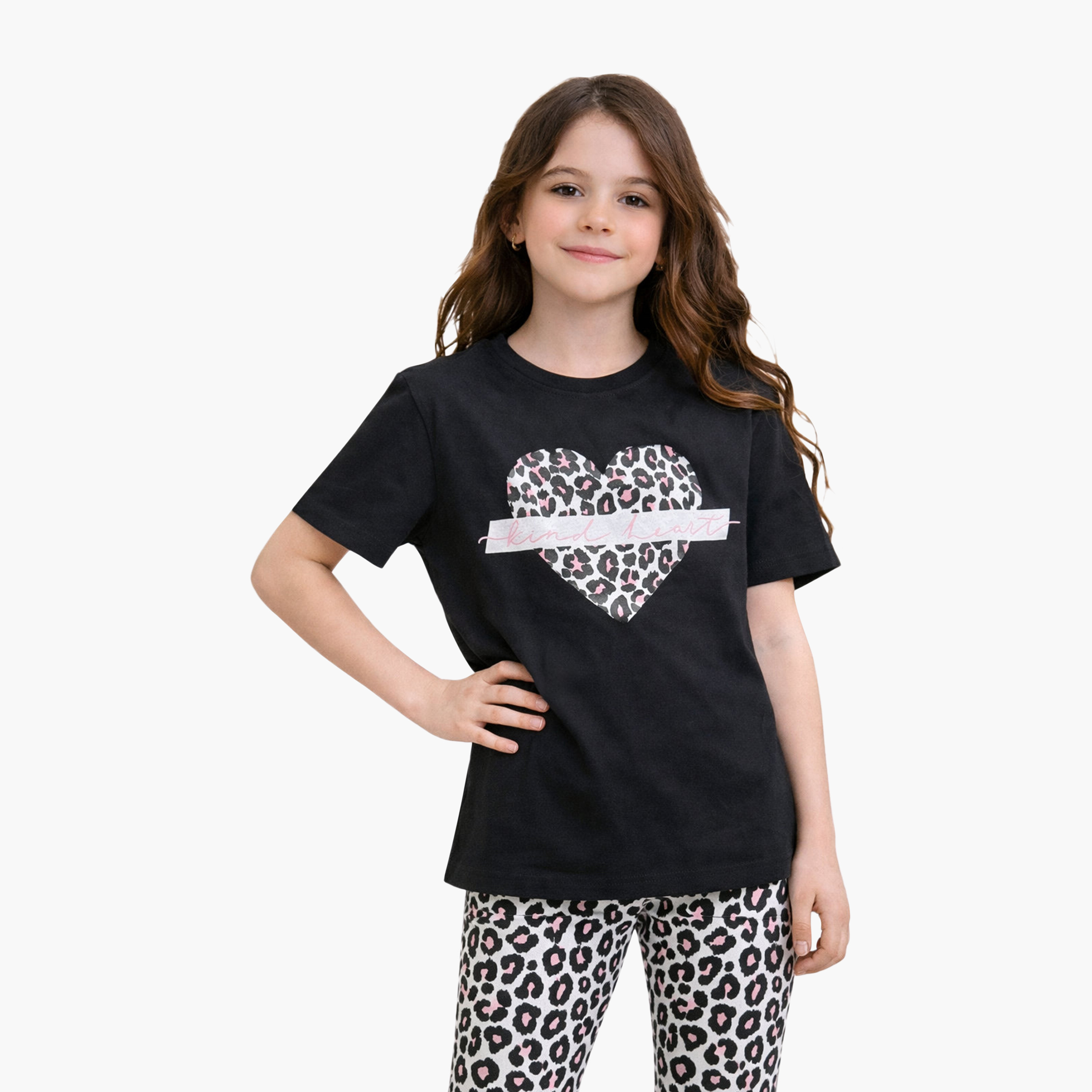 Victor and Jane 2-Piece Printed Short Sleeves T-Shirt with 2-Piece Leggings Set-girls-clothing-setsandcoords-image-6
