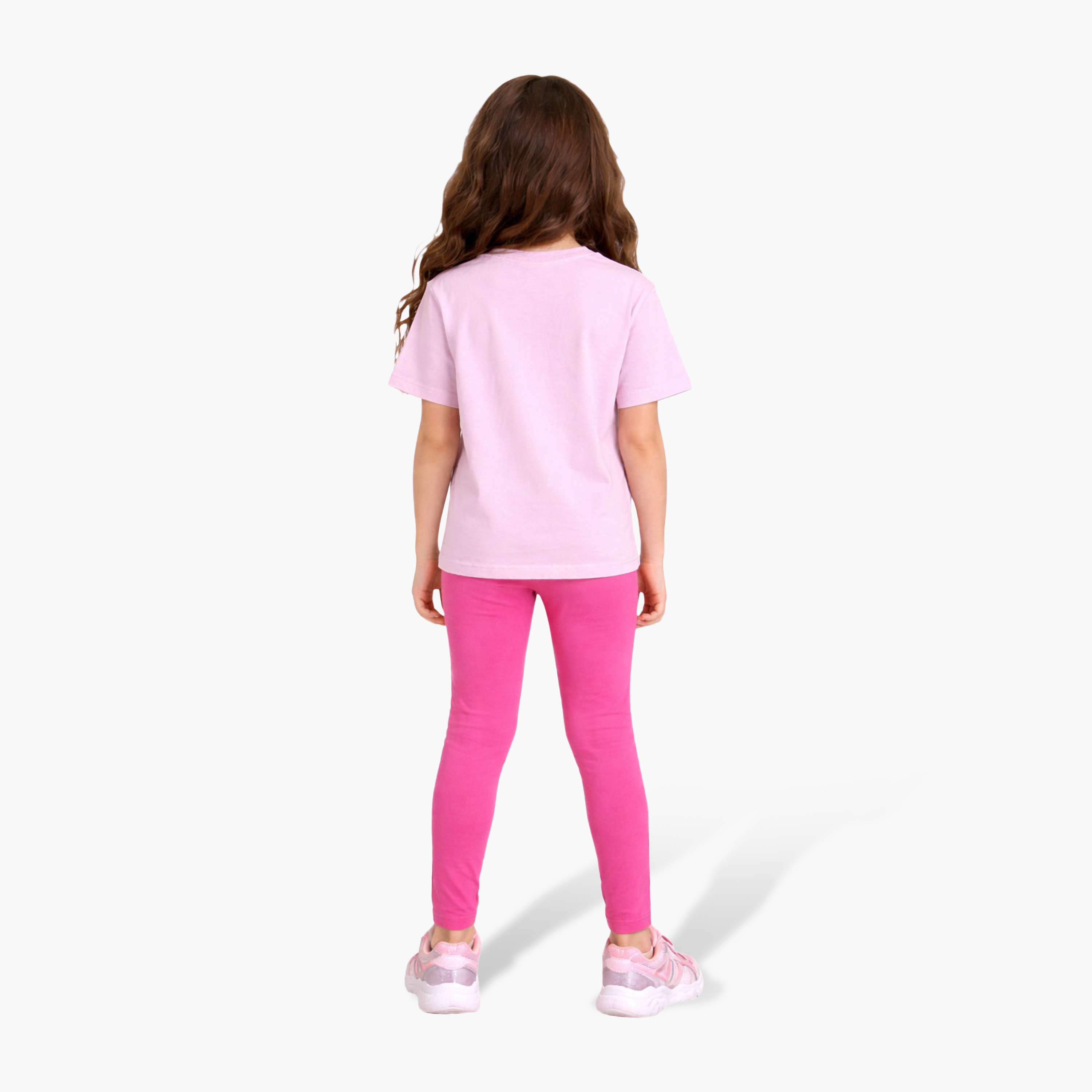 Victor and Jane 2-Piece Printed Short Sleeves T-Shirt with 2-Piece Leggings Set-girls-clothing-setsandcoords-image-3