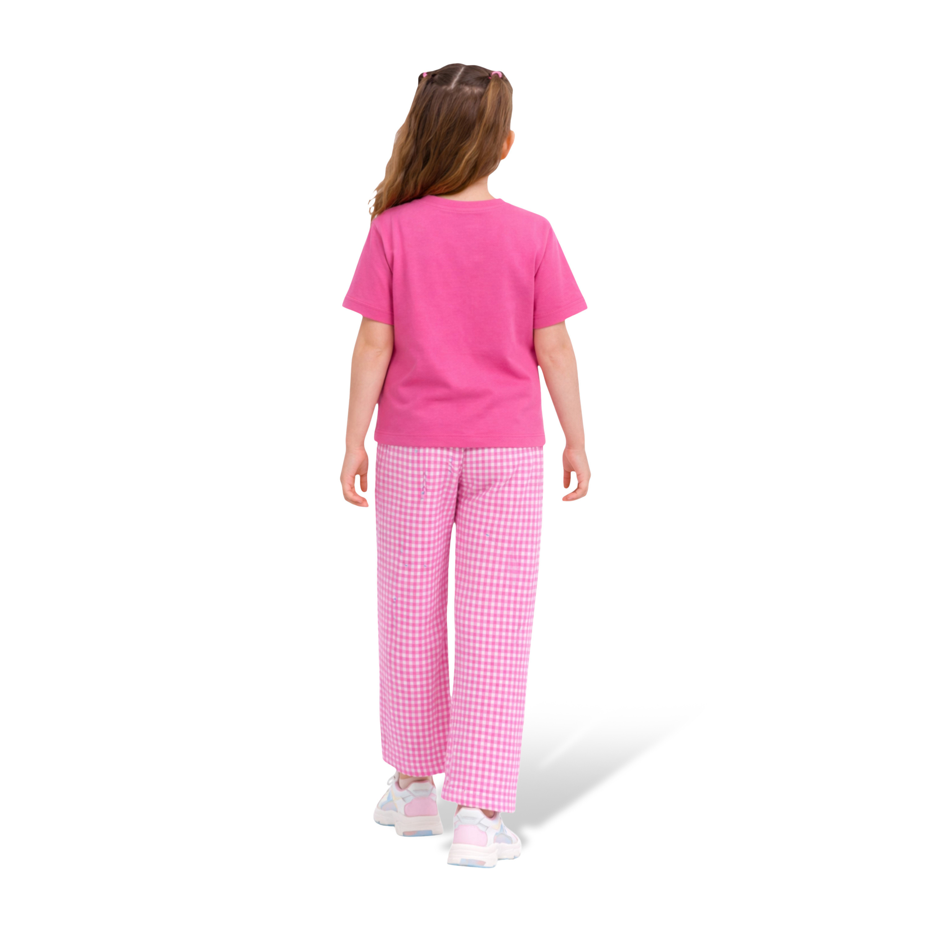 Victor and Jane Wonderful Printed T-Shirt & Checked Pants Set-girls-clothing-setsandcoords-image-6