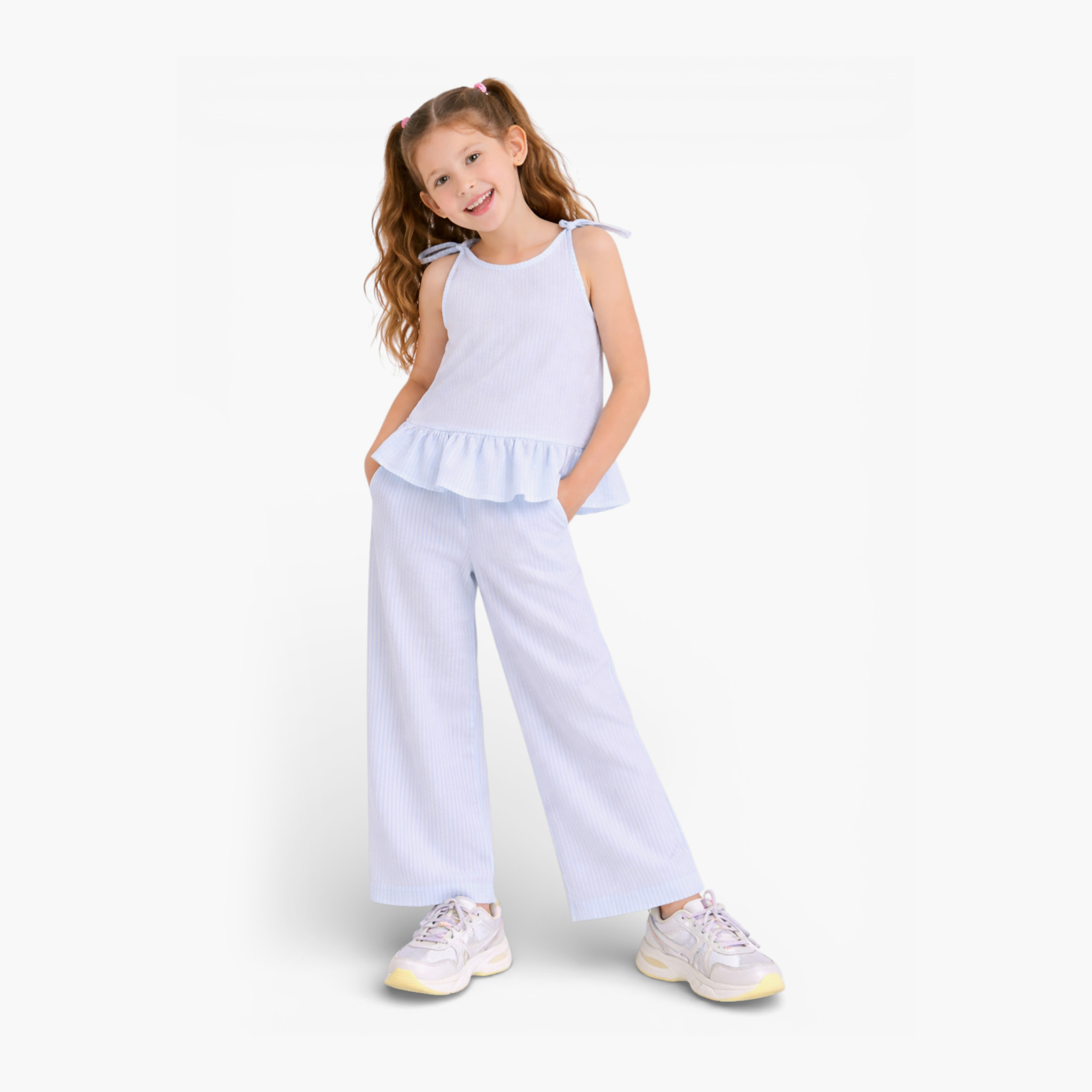 Victor and Jane Ruffle Hem Top & Wide-Leg Pants Set-girls-clothing-setsandcoords-image-5