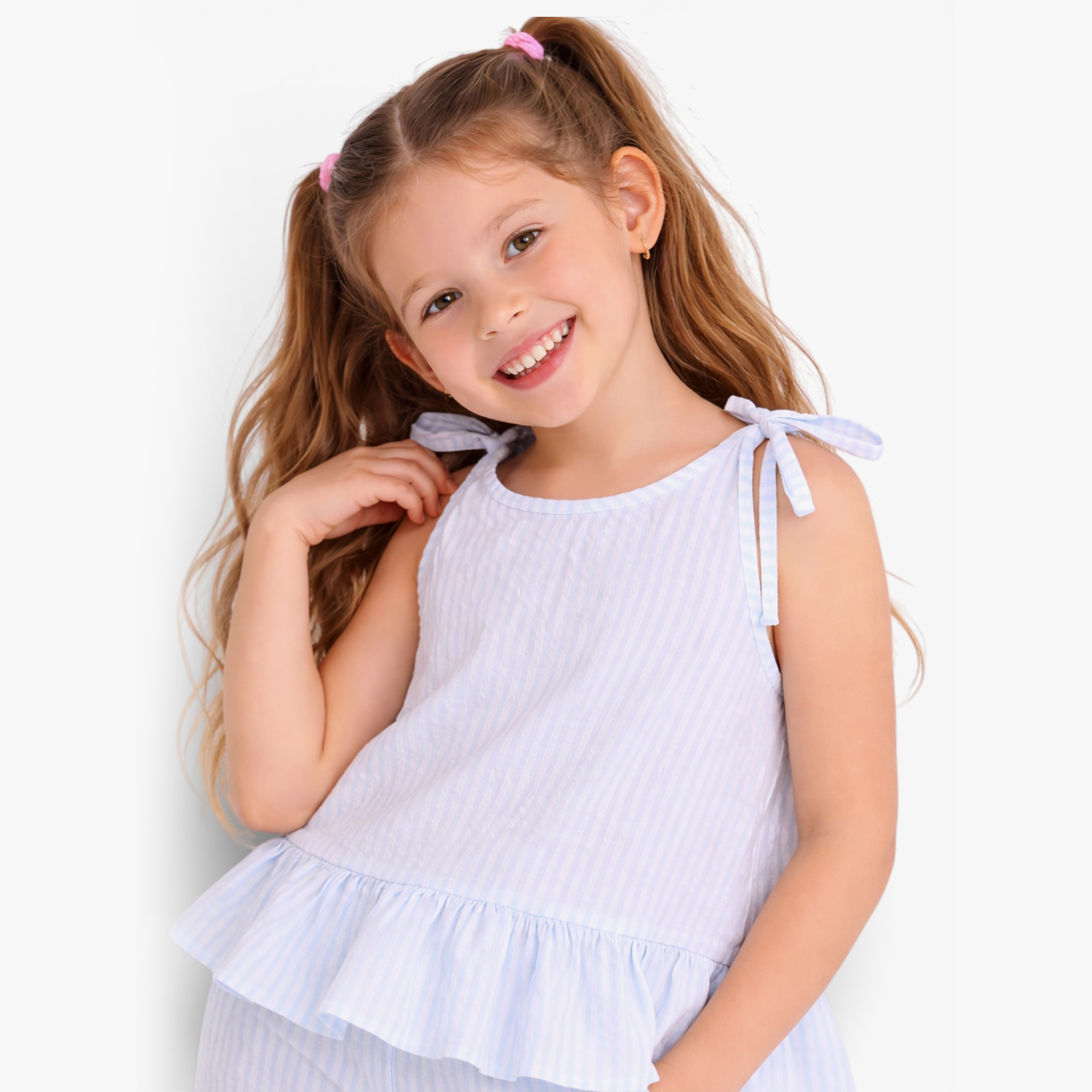 Victor and Jane Ruffle Hem Top & Wide-Leg Pants Set-girls-clothing-setsandcoords-image-6