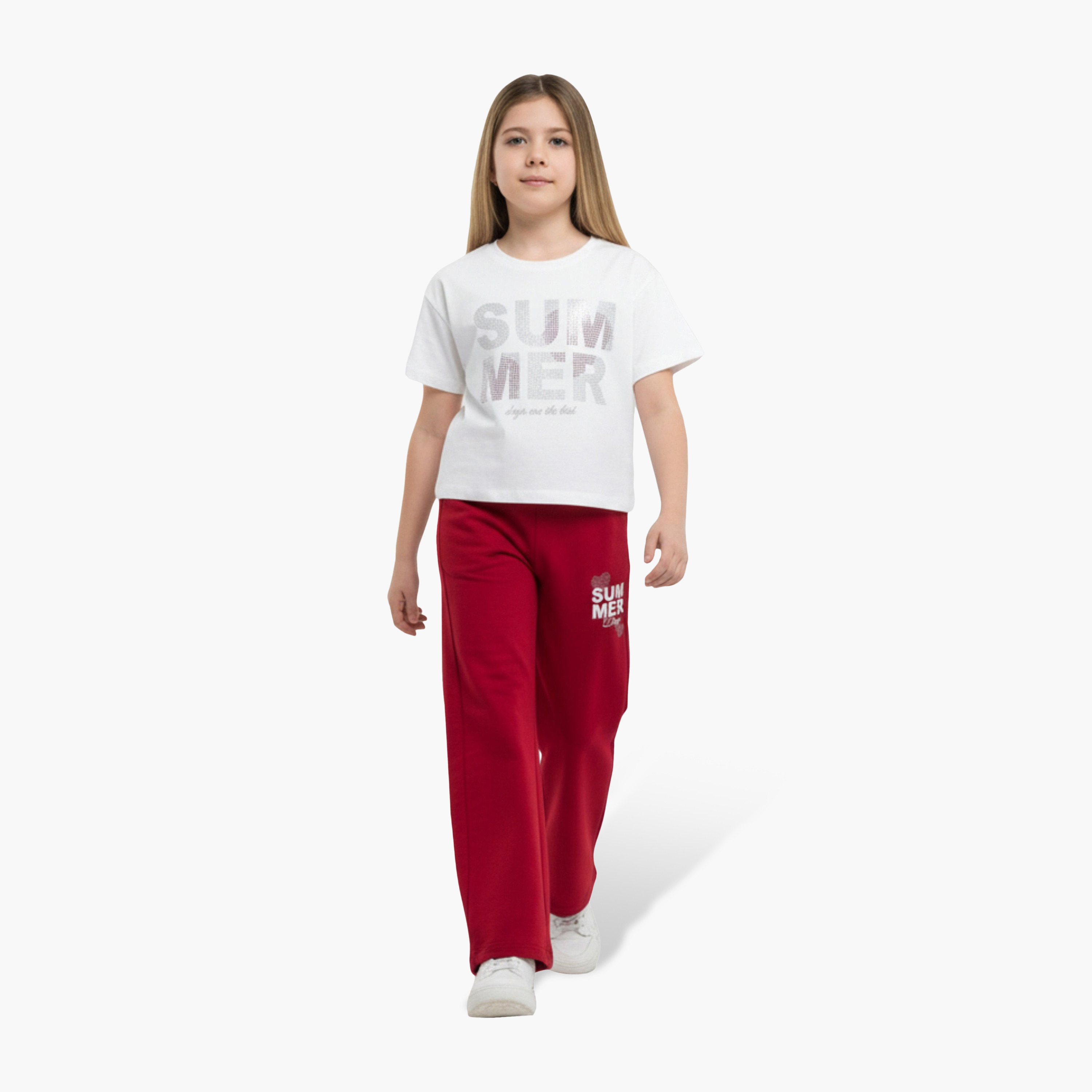 طقم بلوزة مطبوع "Summer Days" وبنطلون من فيكتور آند جين-girls-clothing-setsandcoords-image-1