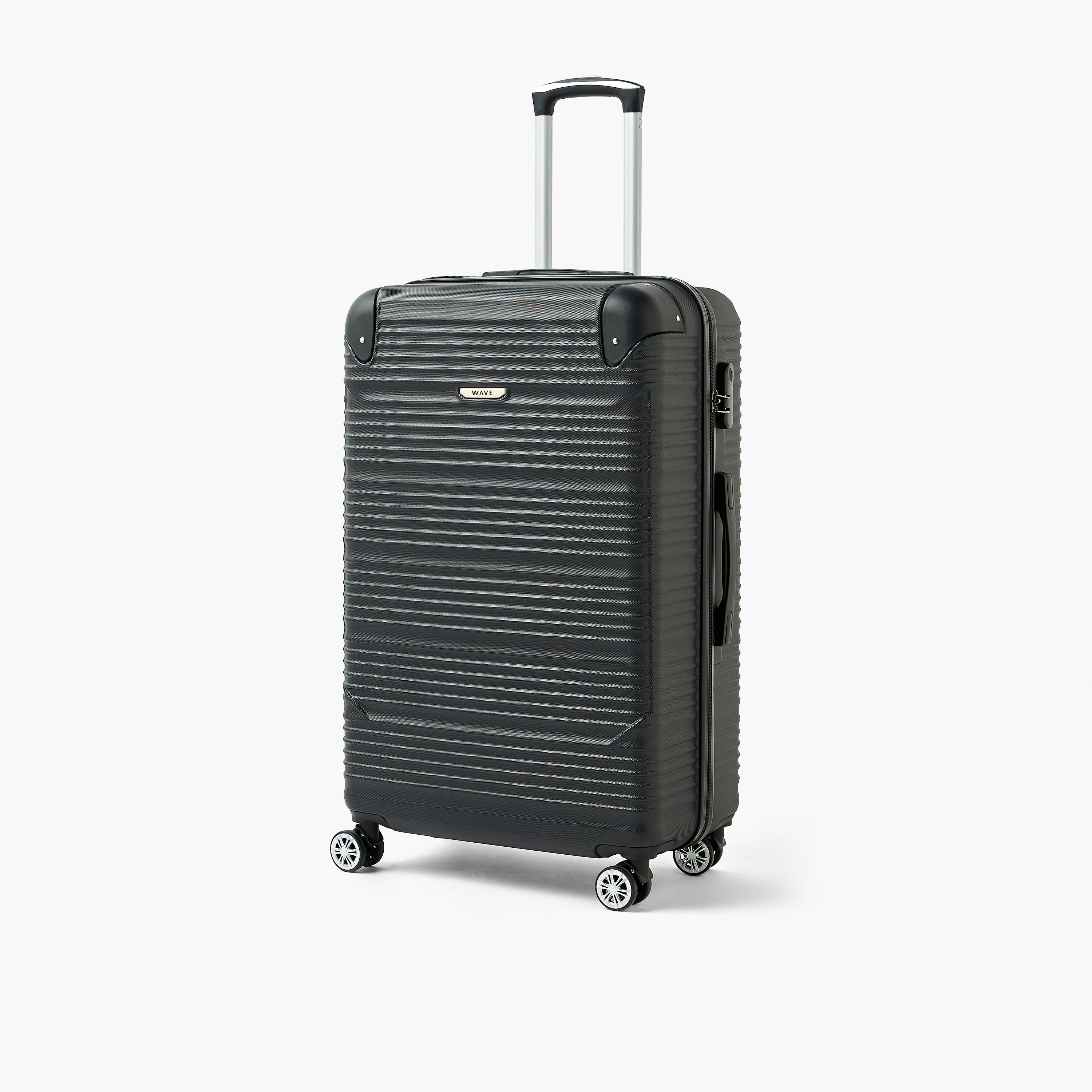 WAVE Textured Hardcase Luggage Trolley with Retractable Handle - 28 inches Check-In Bag-travel-luggagesandbags-luggage-image-1