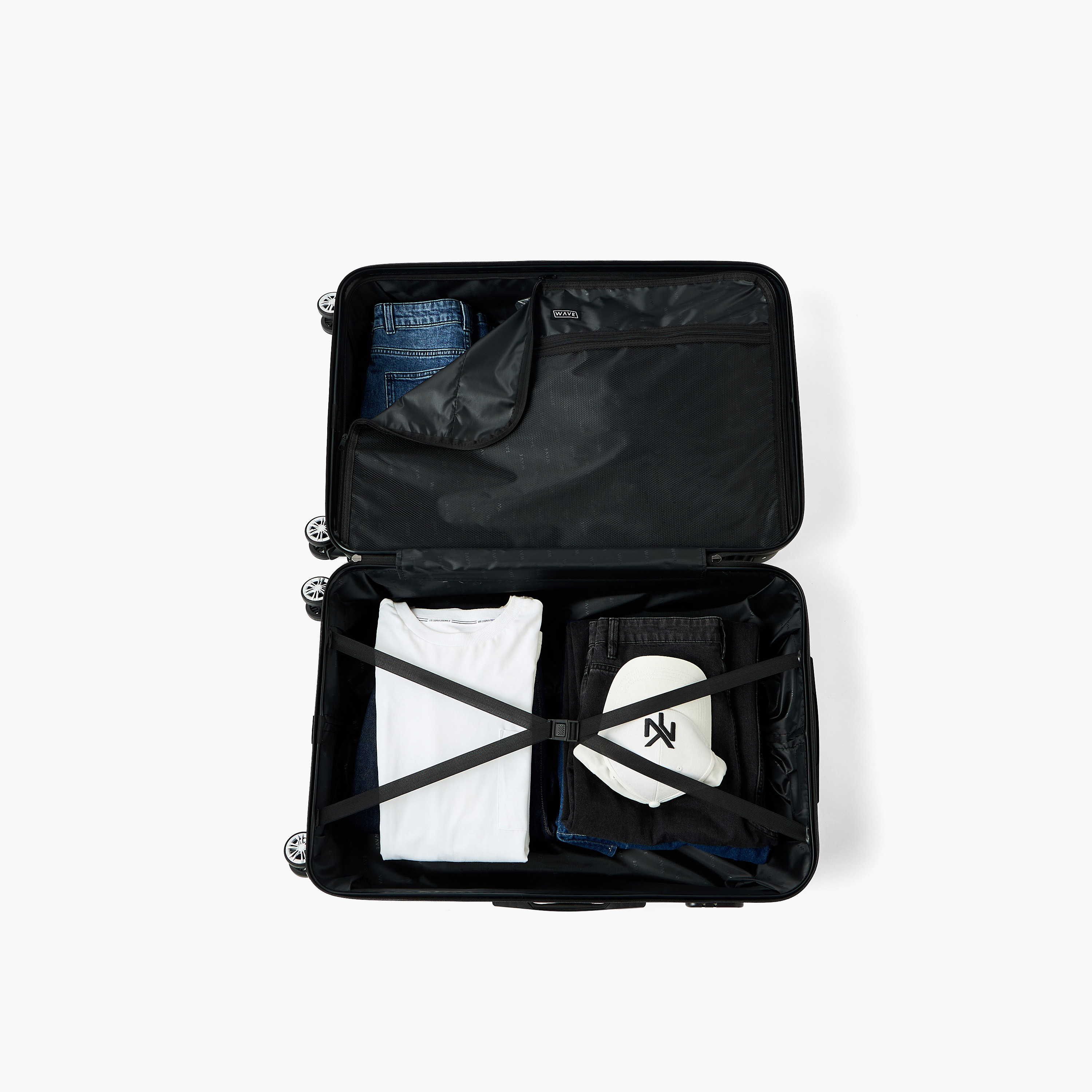 WAVE Textured Hardcase Luggage Trolley with Retractable Handle - 28 inches Check-In Bag-travel-luggagesandbags-luggage-image-8