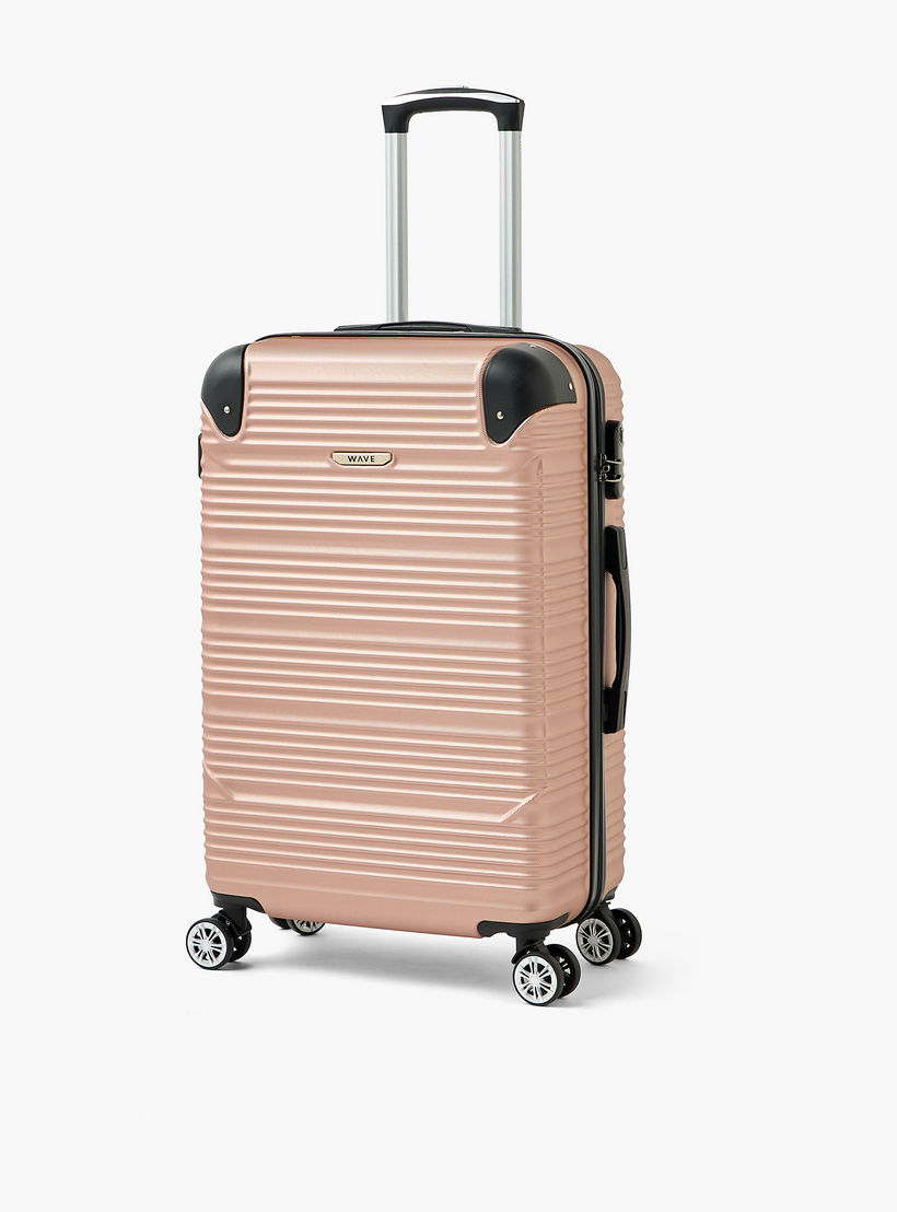 شنطة سفر بعجلات صلبة بارزة الملمس بمقبض قابل للسحب من ويفي - 28 بوصة للشحن-travel-luggagesandbags-luggage-image-1
