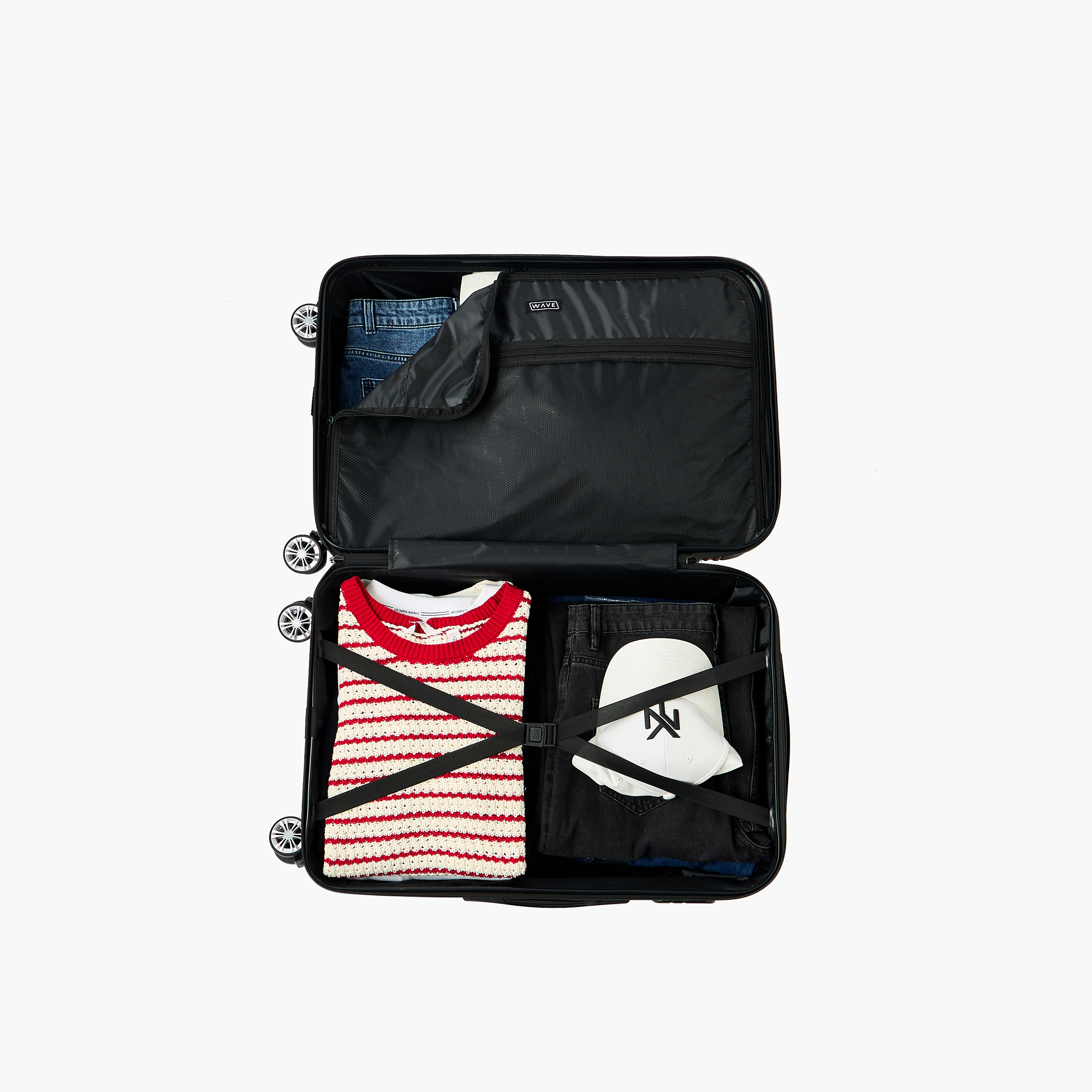 شنطة سفر بعجلات صلبة بارزة الملمس بمقبض قابل للسحب من ويفي - 28 بوصة للشحن-travel-luggagesandbags-luggage-image-9