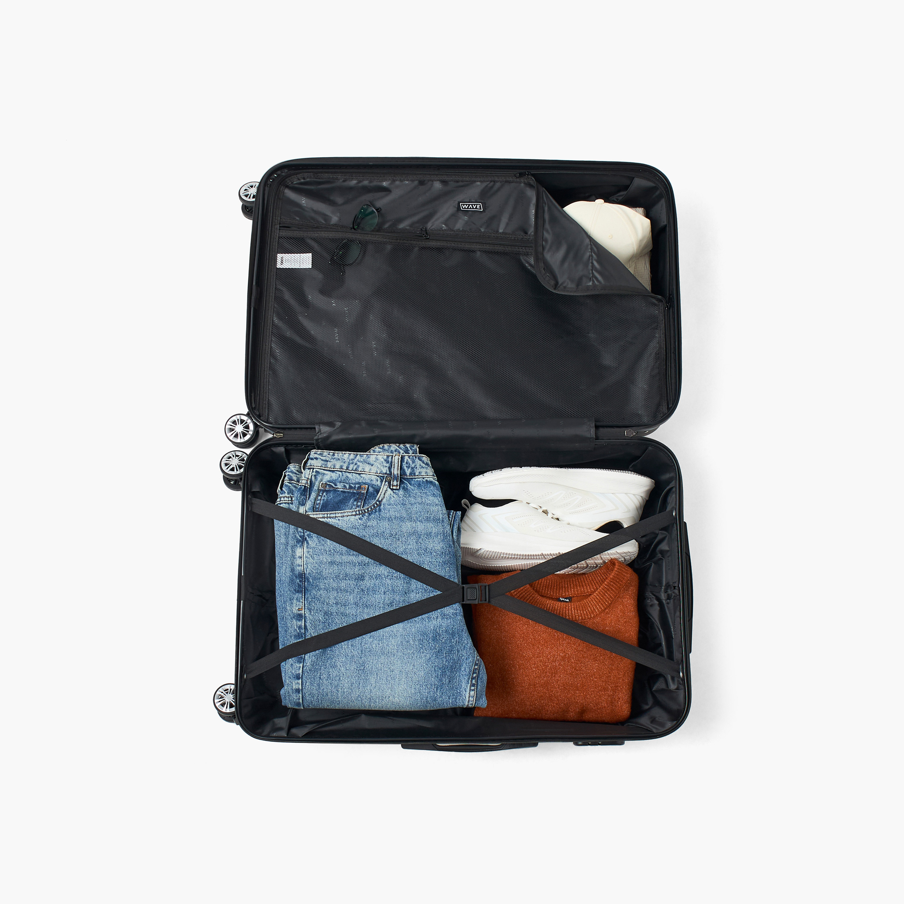 شنطة سفر بعجلات صلبة بارزة الملمس بمقبض قابل للسحب من ويفي - 28 بوصة للشحن-travel-luggagesandbags-luggage-image-8
