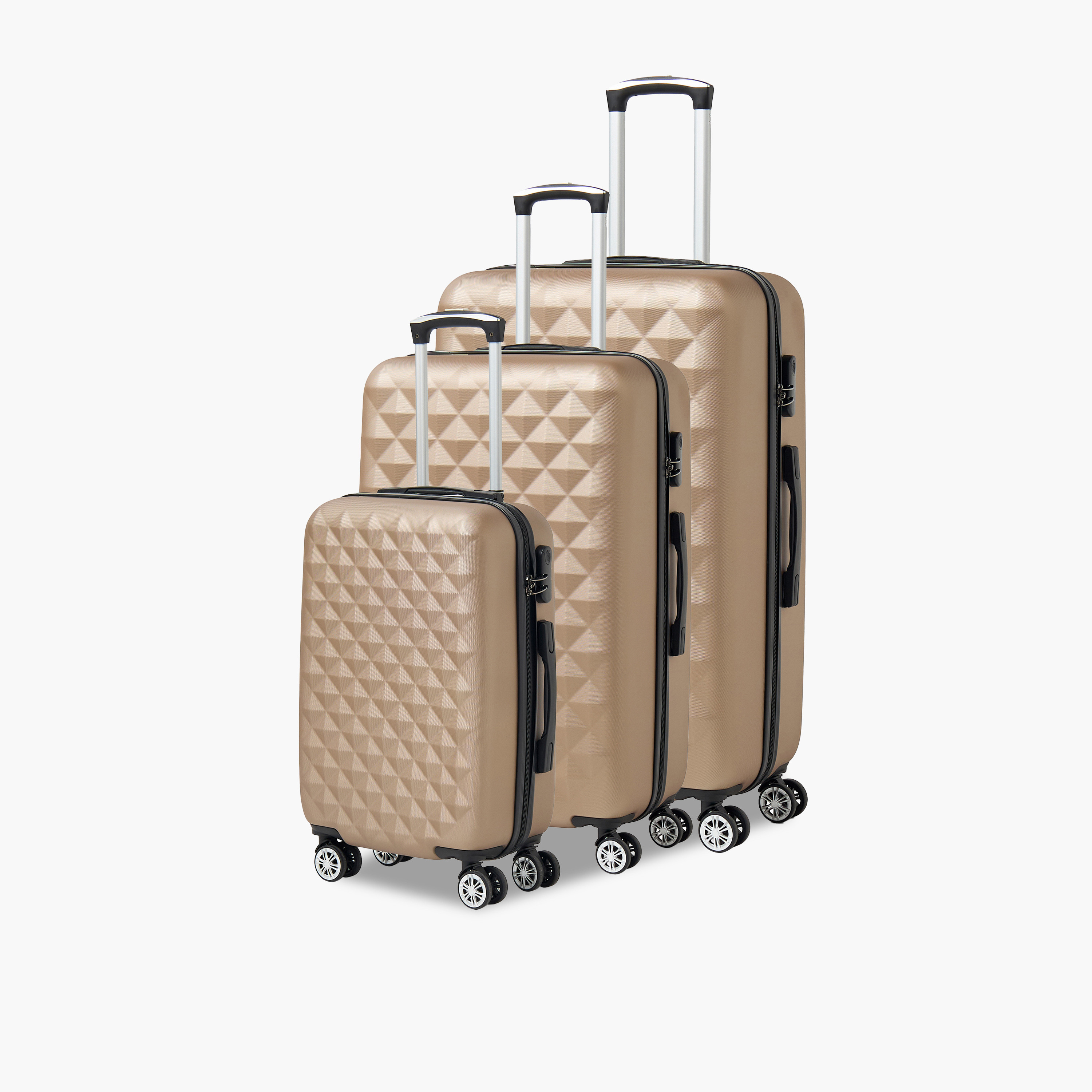 WAVE Textured Hardcase Luggage Trolley with Retractable Handle - 28 inches Check-In Bag-travel-luggagesandbags-luggage-image-10
