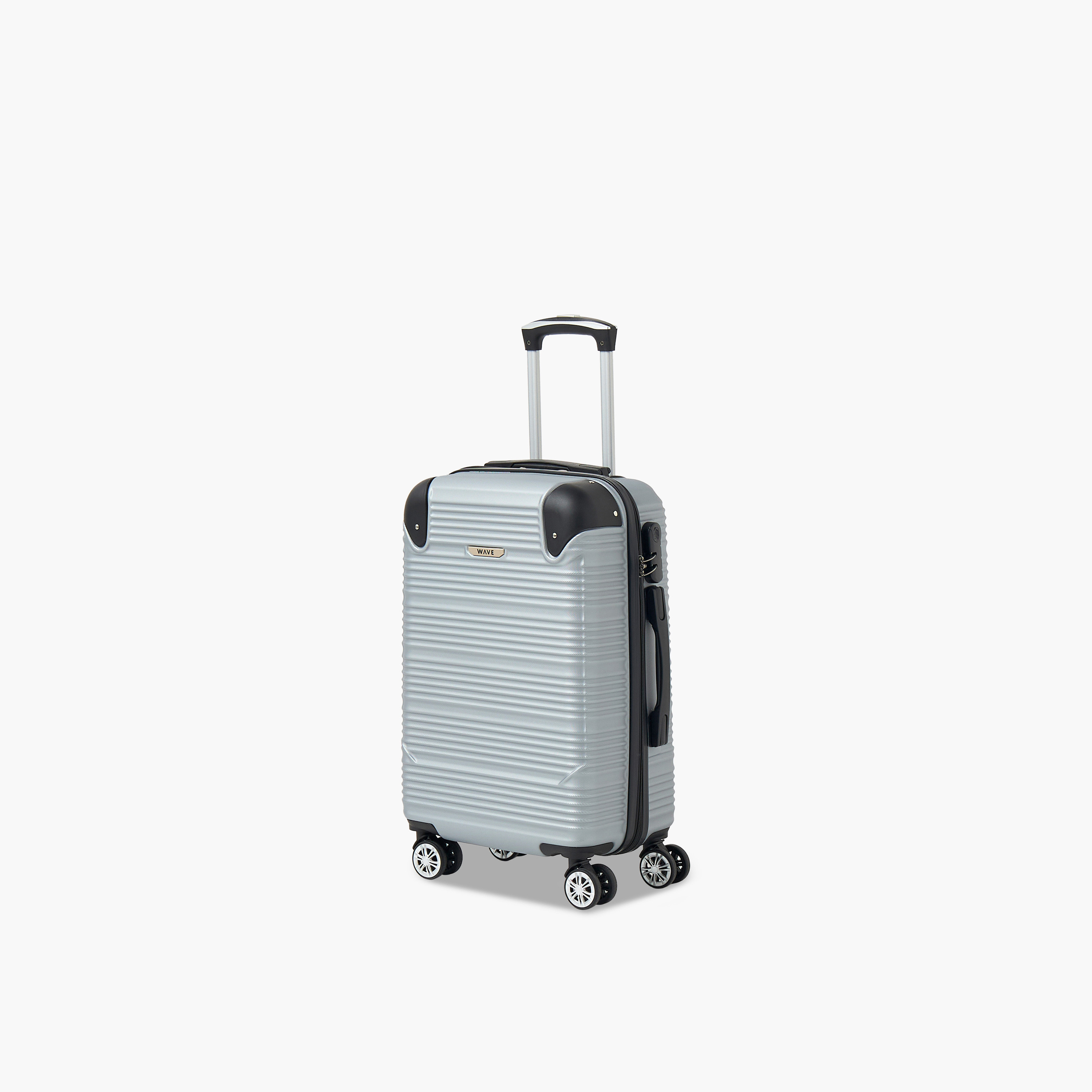 WAVE Textured Hardcase Luggage Trolley with Retractable Handle - 24 inches Check-In Bag-travel-luggagesandbags-luggage-image-10