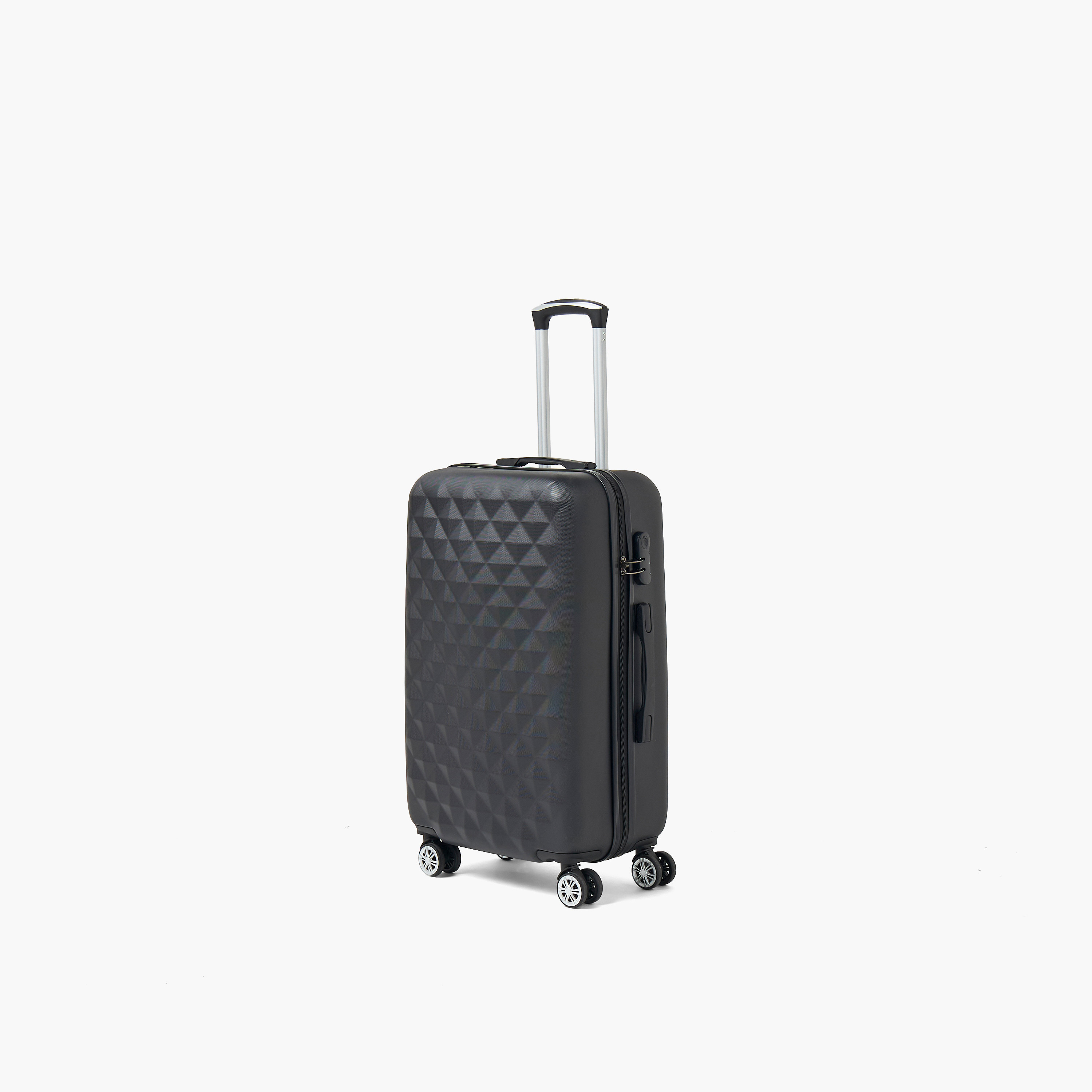 WAVE Textured Hardcase Luggage Trolley with Retractable Handle - 24 inches Check-In Bag-travel-luggagesandbags-luggage-image-11