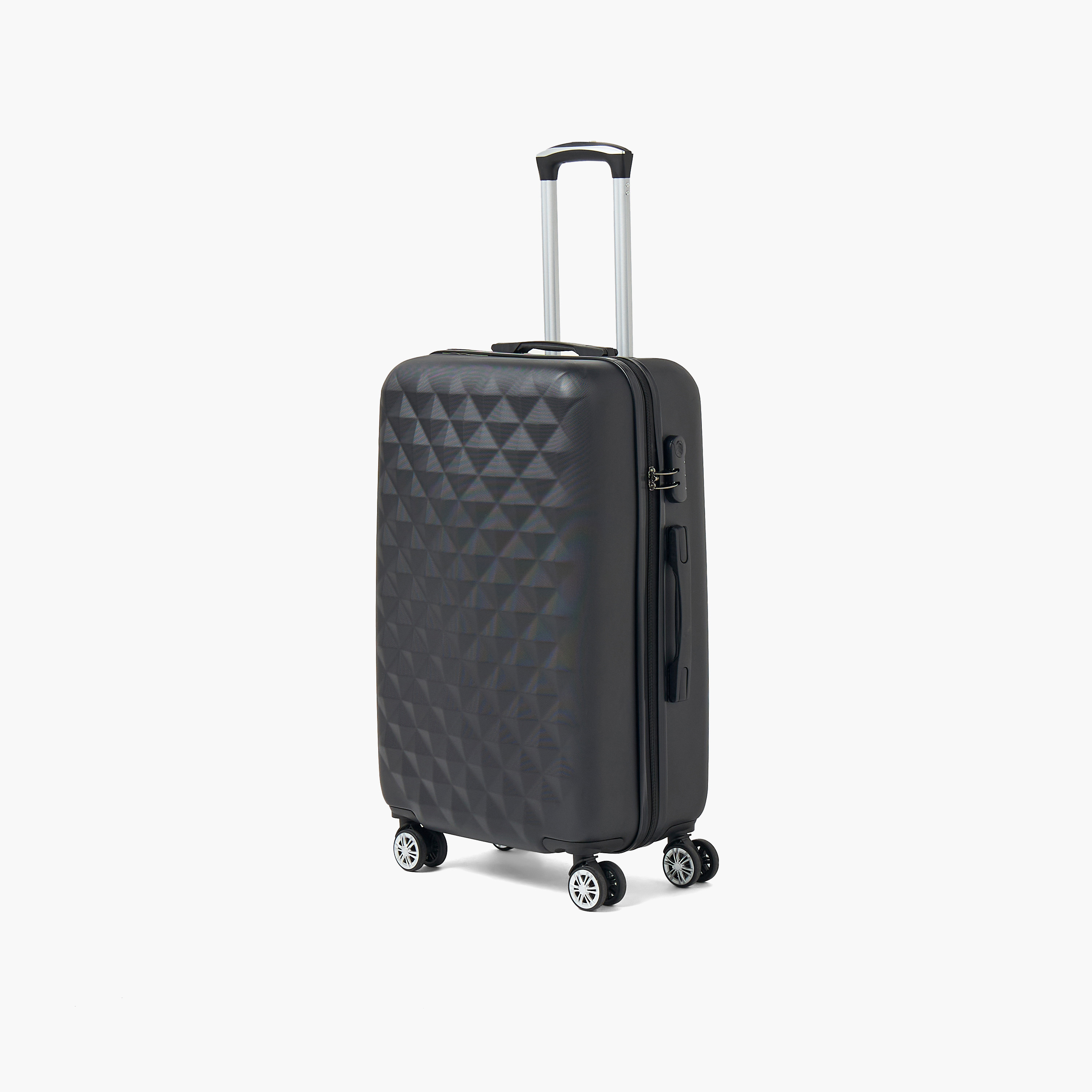 WAVE Textured Hardcase Luggage Trolley with Retractable Handle - 24 inches Check-In Bag-travel-luggagesandbags-luggage-image-1
