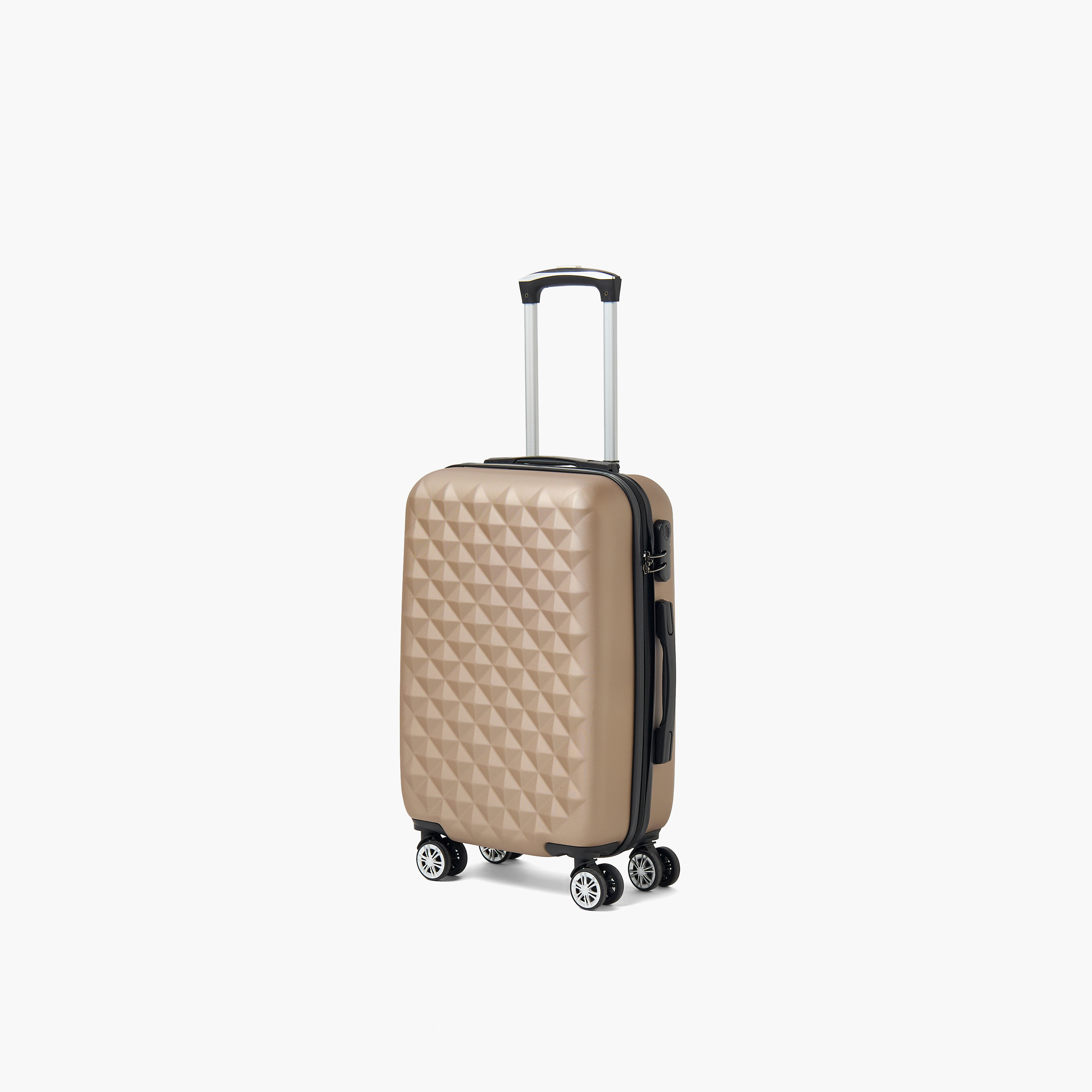WAVE Textured Hardcase Luggage Trolley with Retractable Handle - 24 inches Check-In Bag-travel-luggagesandbags-luggage-image-11