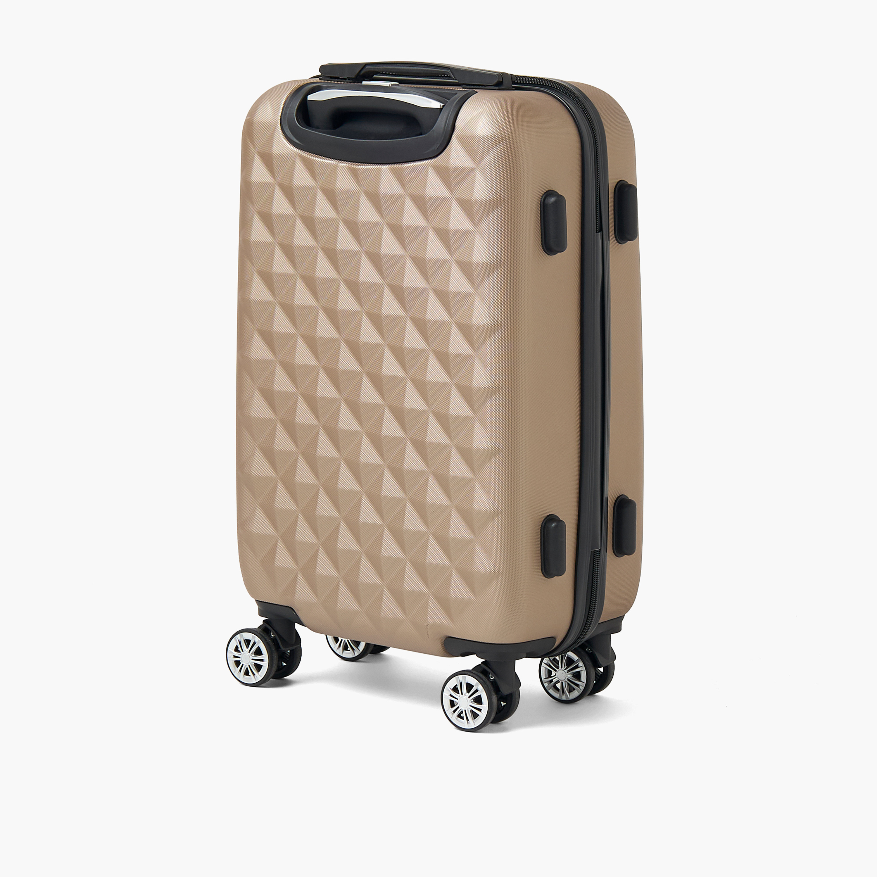 WAVE Textured Hardcase Luggage Trolley with Retractable Handle - 24 inches Check-In Bag-travel-luggagesandbags-luggage-image-3