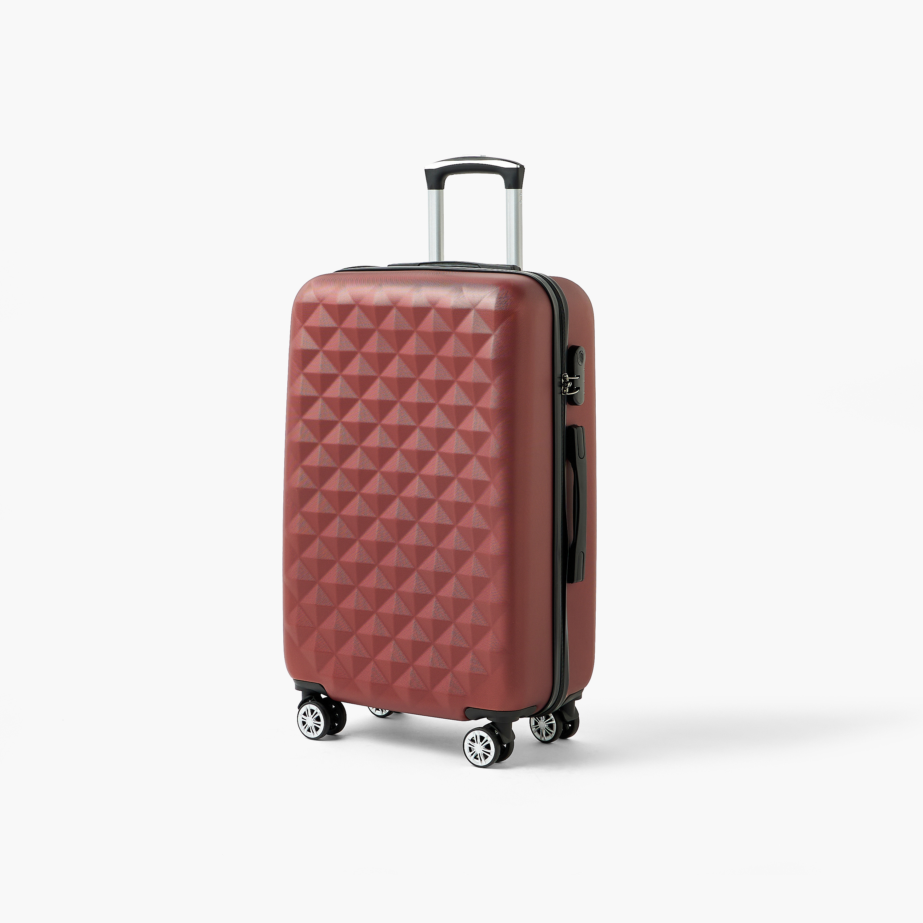 WAVE Textured Hardcase Luggage Trolley with Retractable Handle - 24 inches Check-In Bag-travel-luggagesandbags-luggage-image-13