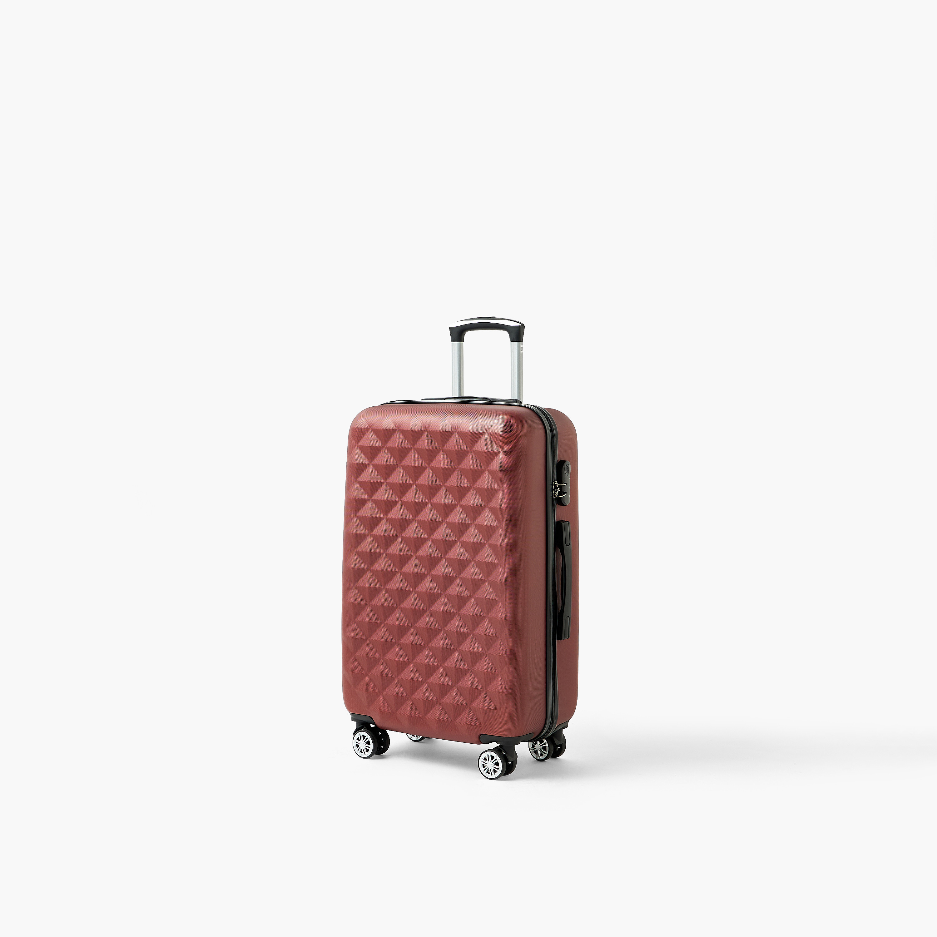 WAVE Textured Hardcase Luggage Trolley with Retractable Handle - 24 inches Check-In Bag-travel-luggagesandbags-luggage-image-11